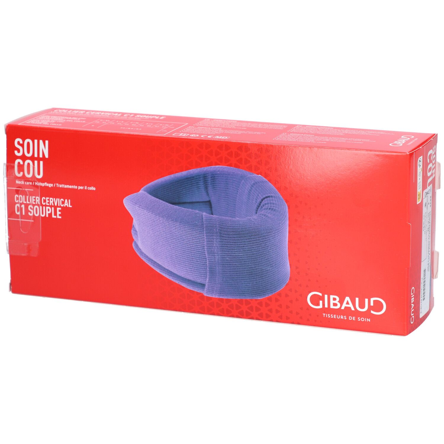 Gibaud soutien cervical C1 7.5cm Gr3 41-46cm souple