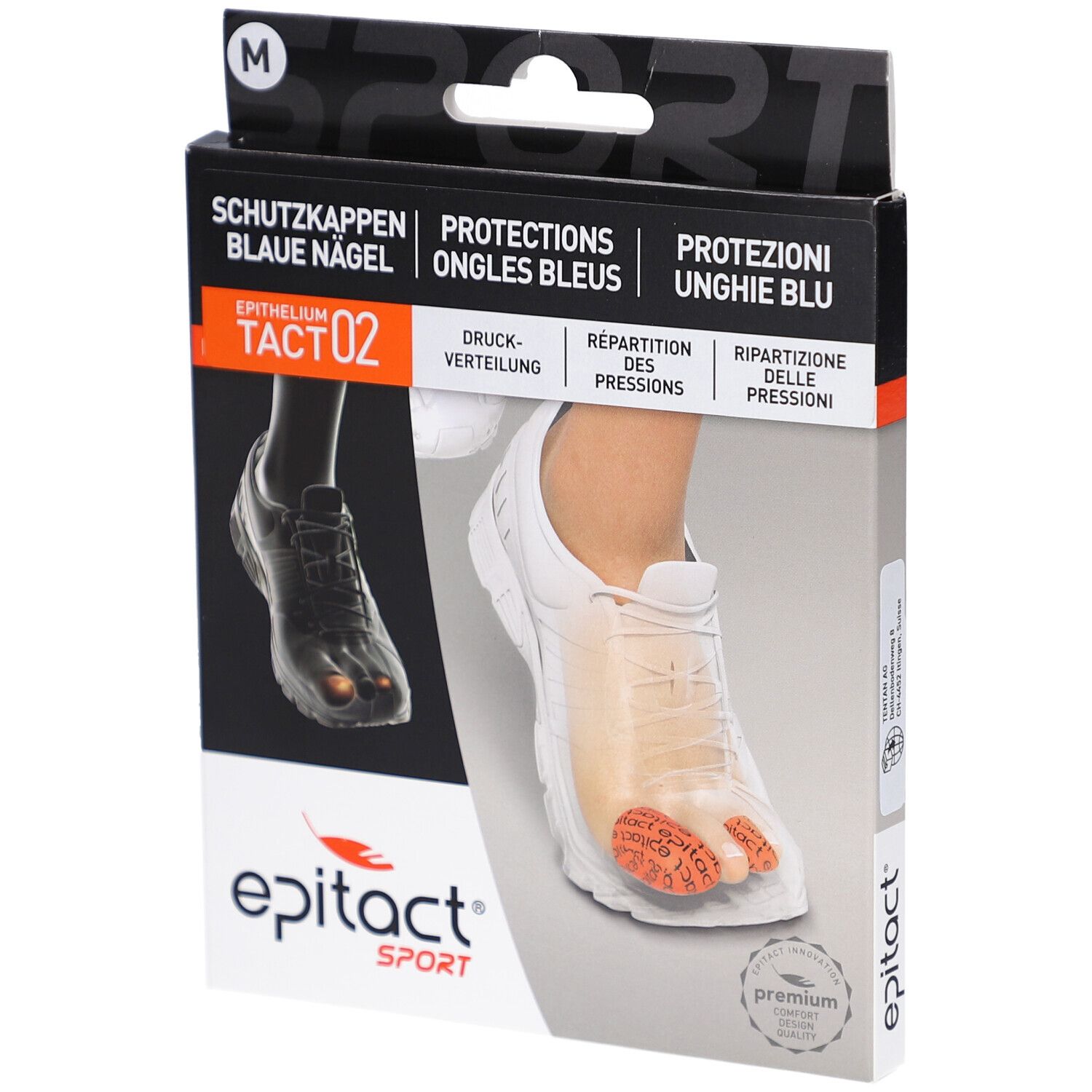 Epitact Sport Tact 02 Protections Ongles Bleus M 25 mm