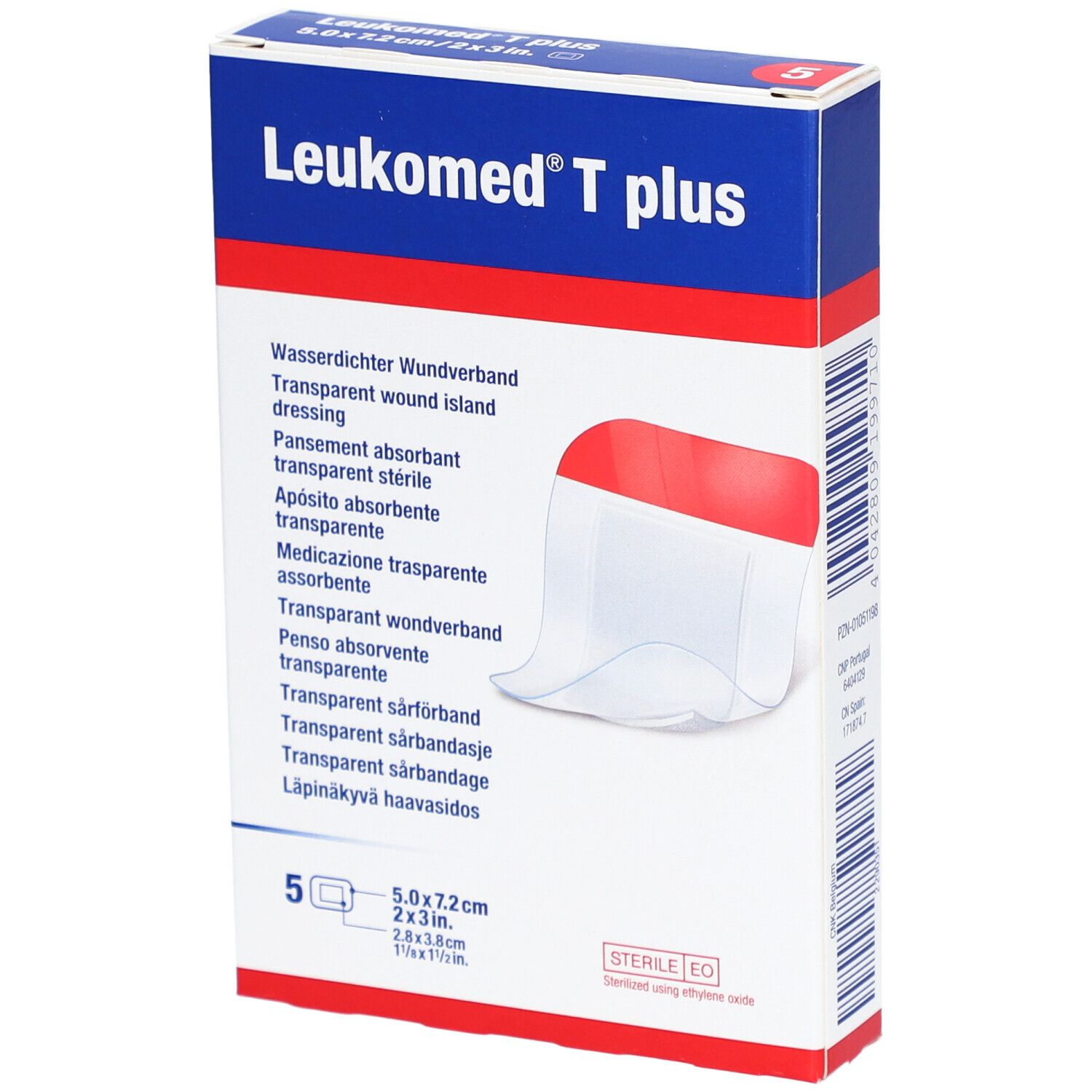 Leukomed® T Plus Pansement absorbant transparent 5 x 7,2 cm stérile