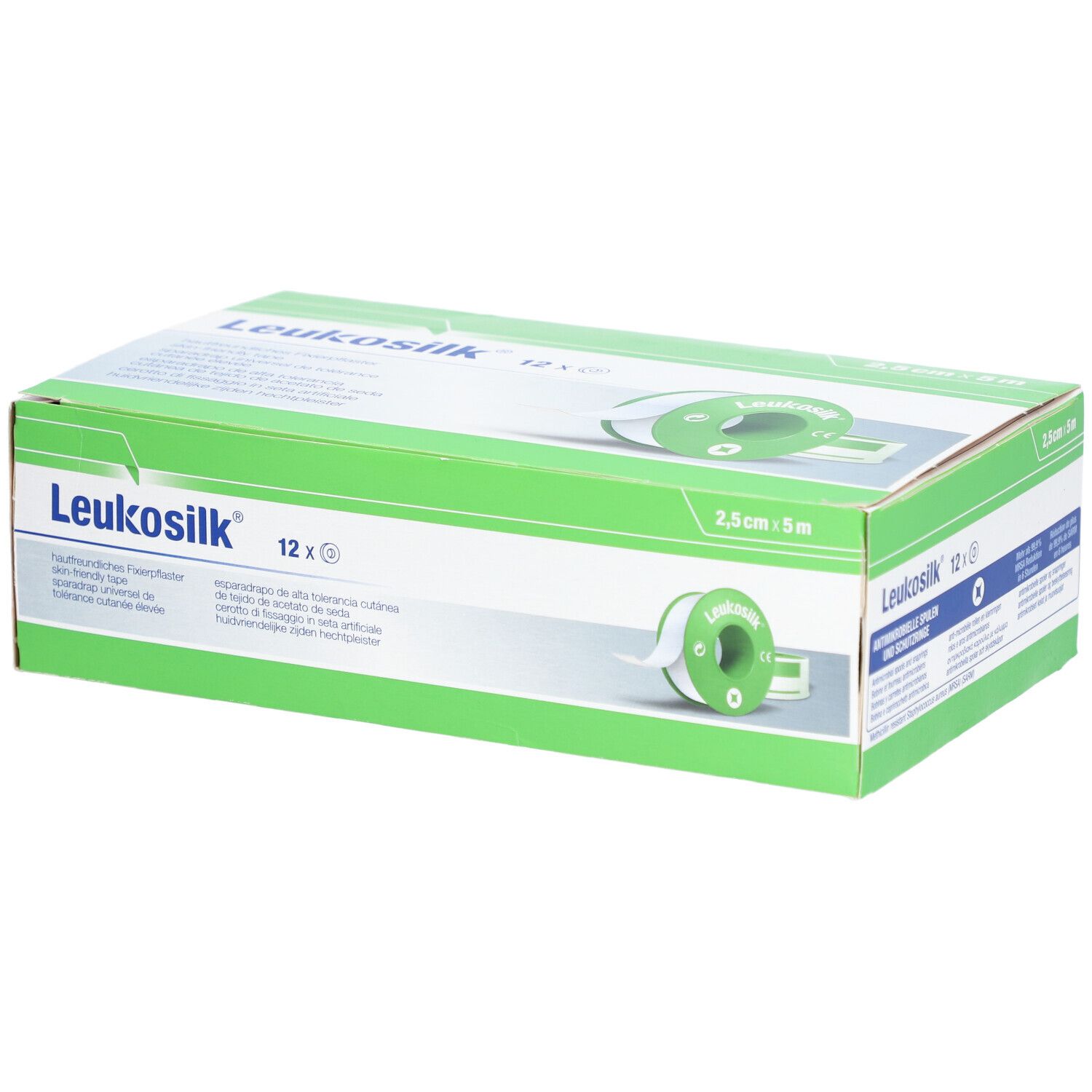 Leukosilk® Sparadrap univesel de tolérance cutanée élevée 2,5 cm x 5 m
