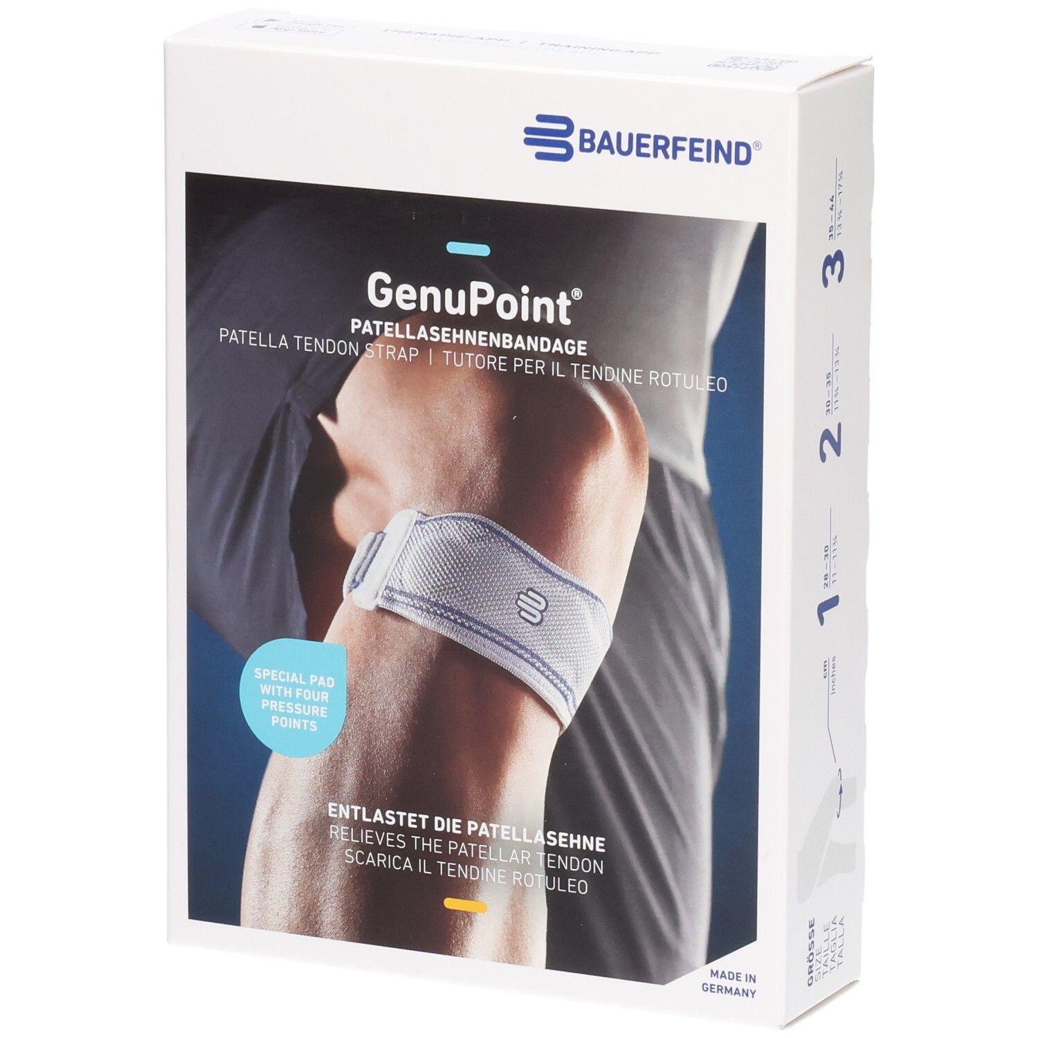 Bauerfeind GenuPoint® Patellasehnenbandage, Größe 1