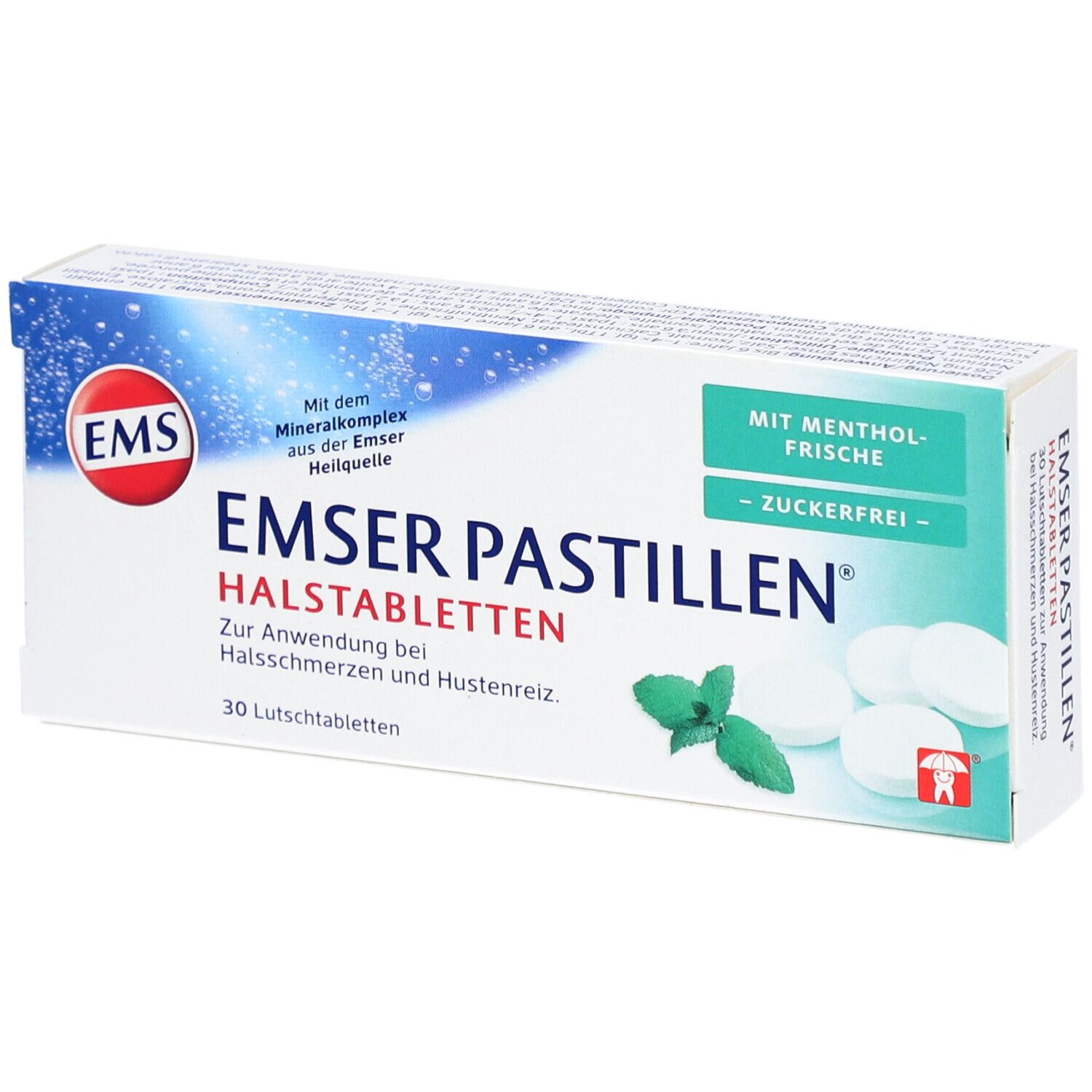 Emser Pastilles sans sucre Fraîcheur Menthol