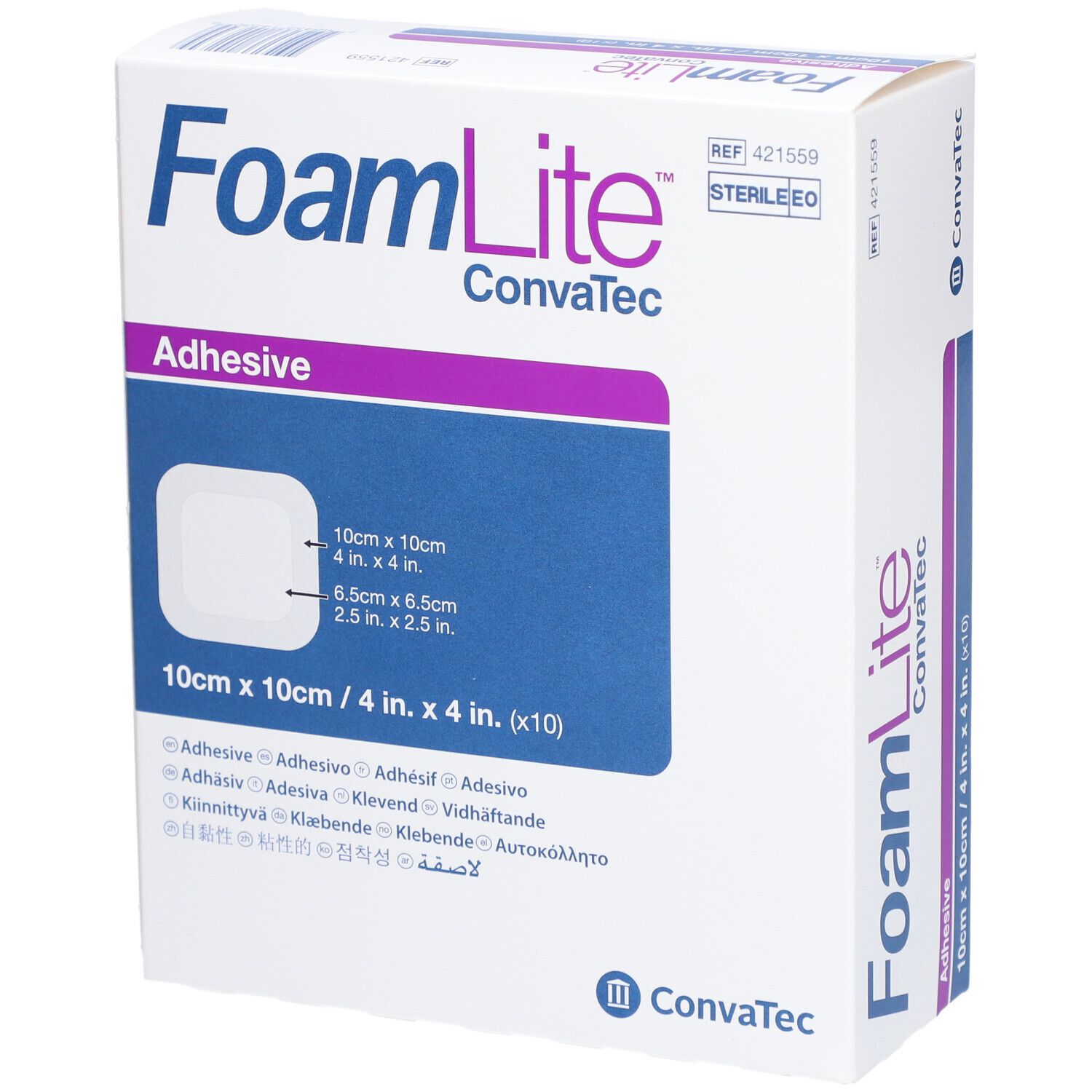 Foam Lite Convatec Silikon-Schaum 10x10cm 10 Stk