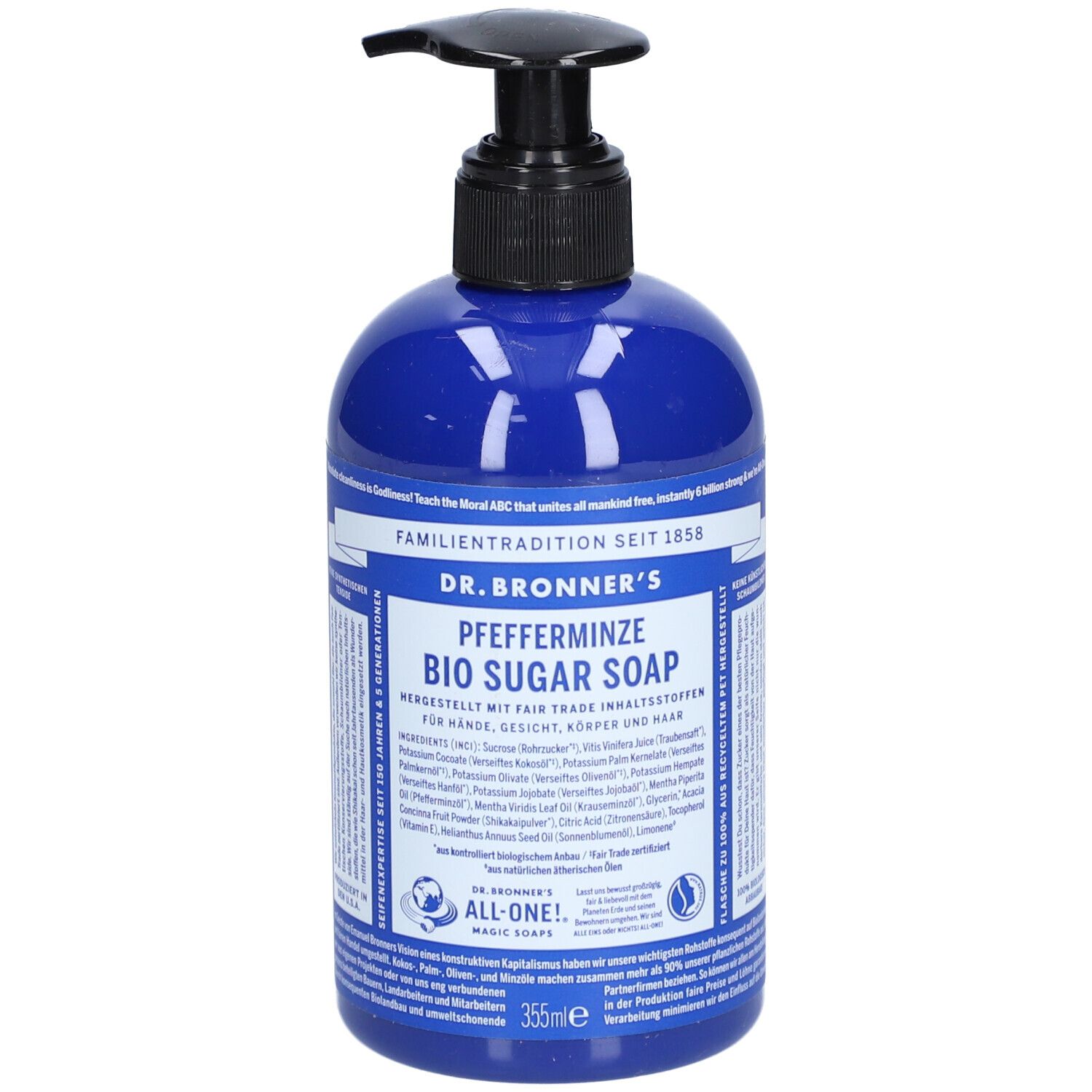 Bronners Peppermint Shikakai Pumpseife 355 ml