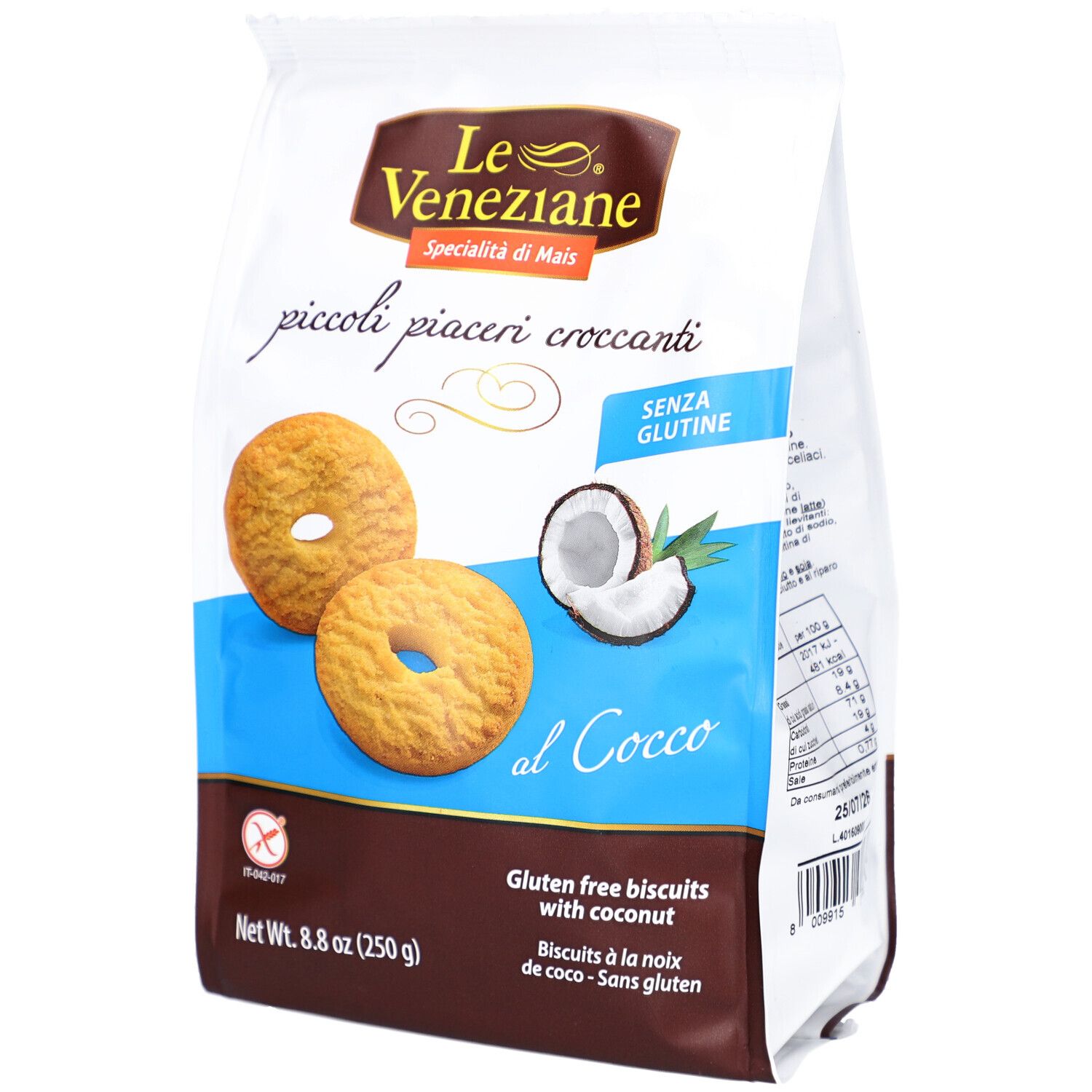 LE Veneziane Biscuits Kokosnuss glutenfrei 250 g Futter