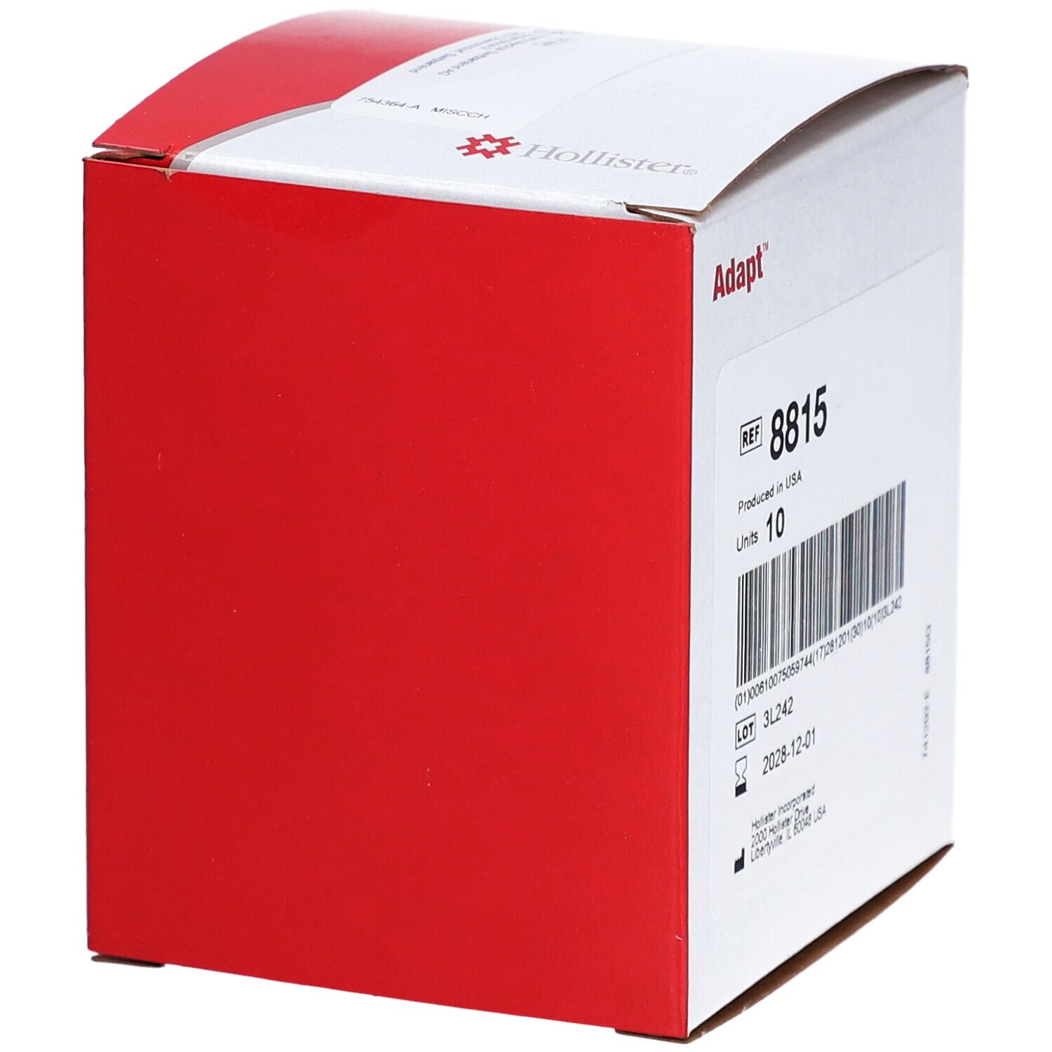 Boîte rouge et blanche. Adapt CeraRing, 10 unités. Informations produit. Code-barres et numéro de lot.