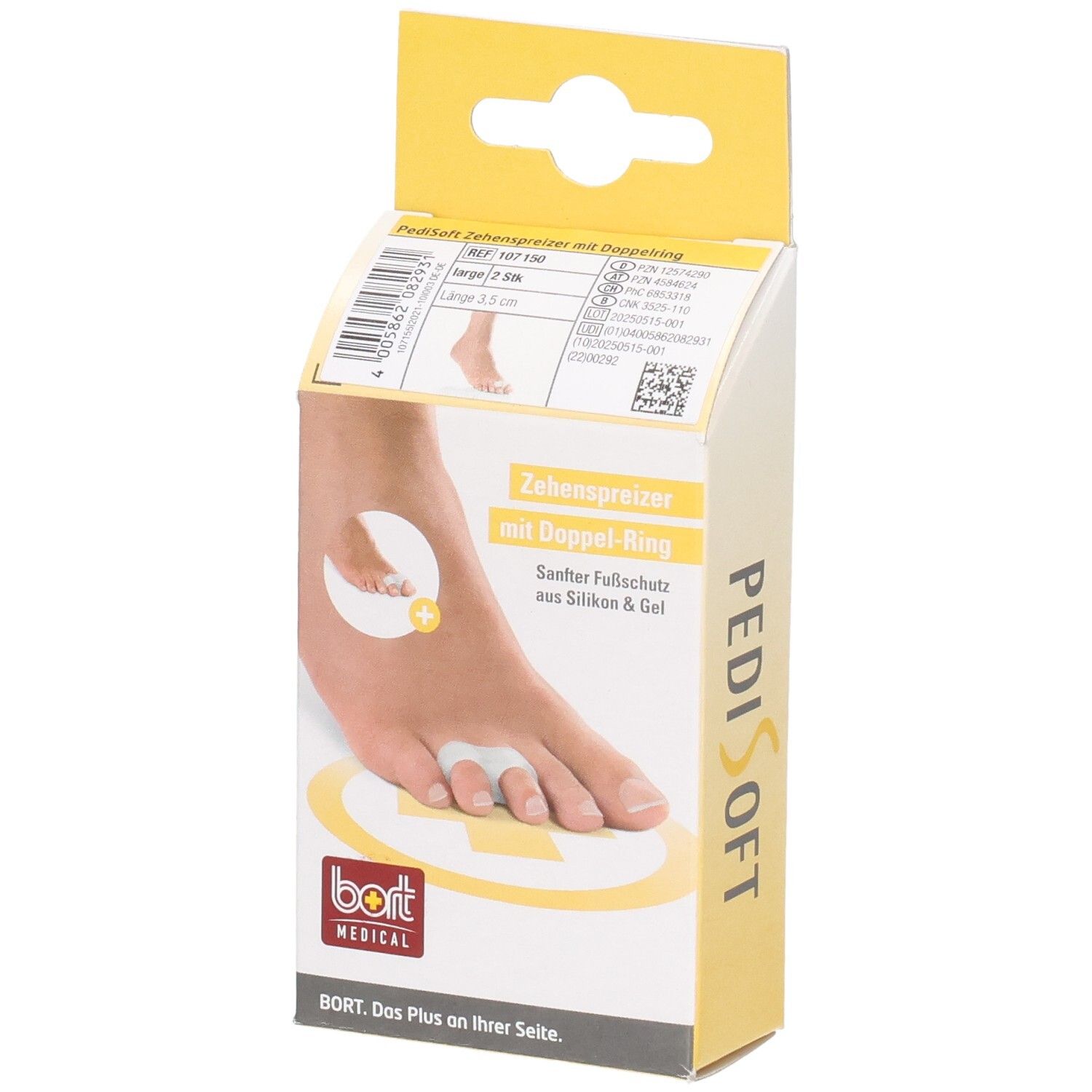 Bort PediSoft Zehenspreizer mit doppeltem Ring, breit