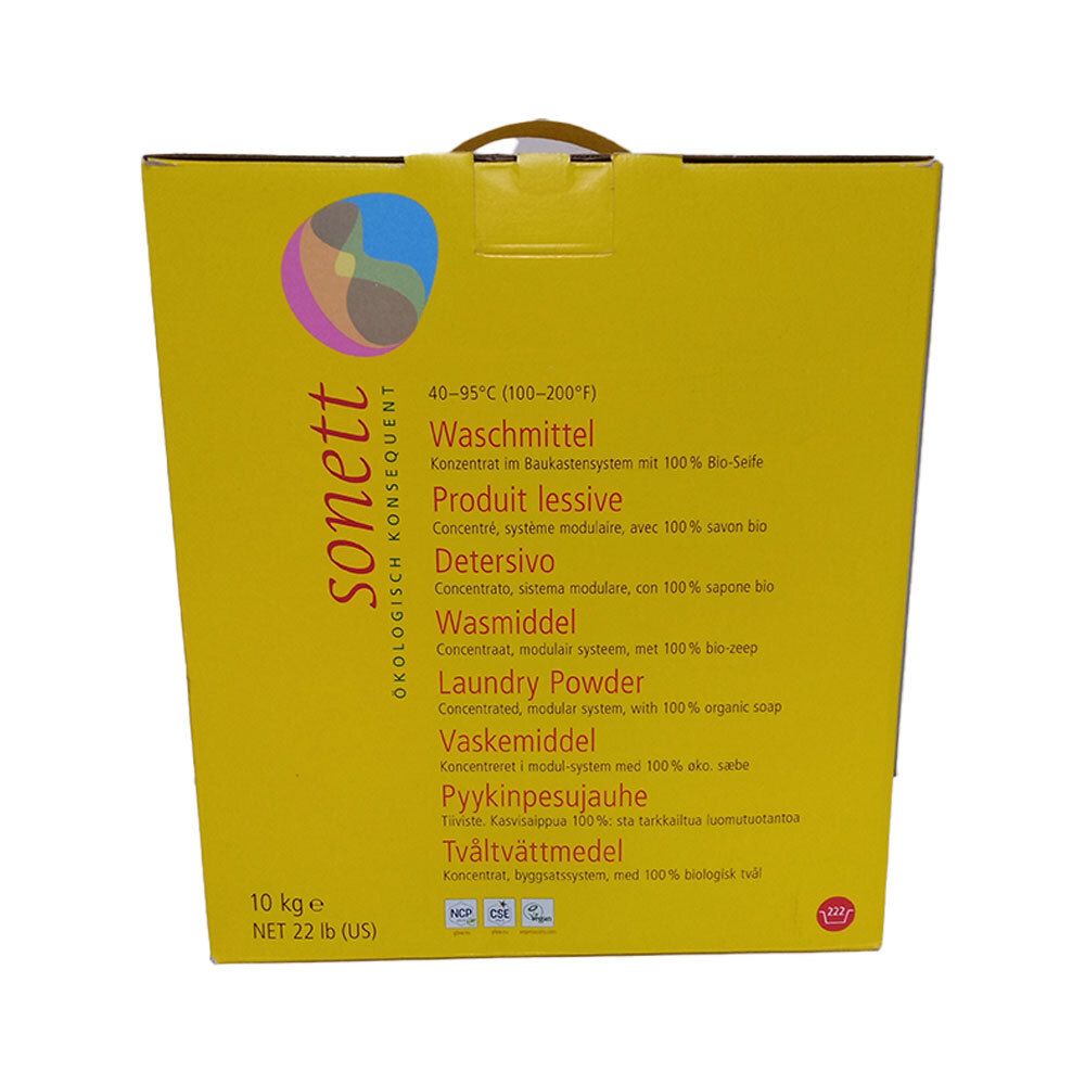 Sonett Waschmittel 40° 60° 95°C Pulver 10 kg Liquidum