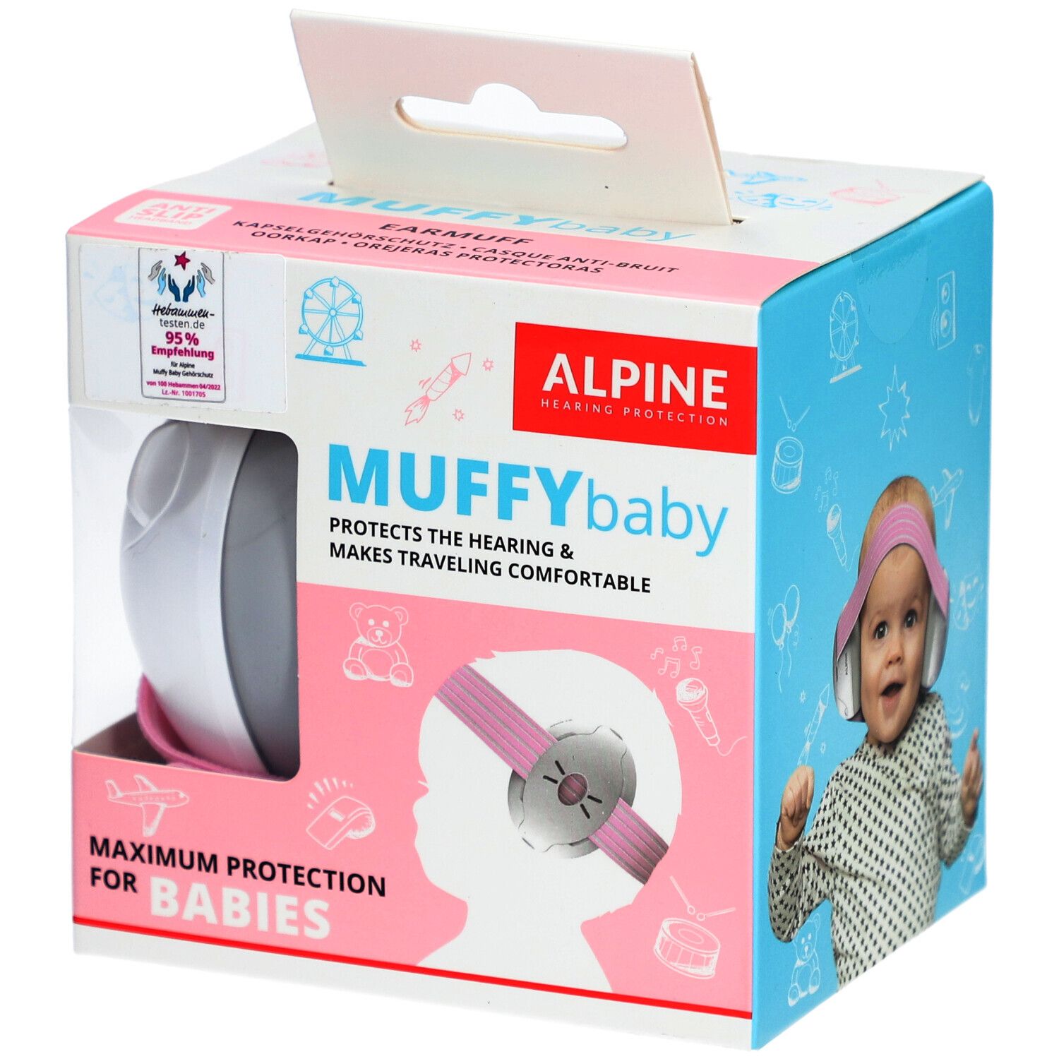 Alpine Muffy Baby - Casque Anti-Bruit - Rose