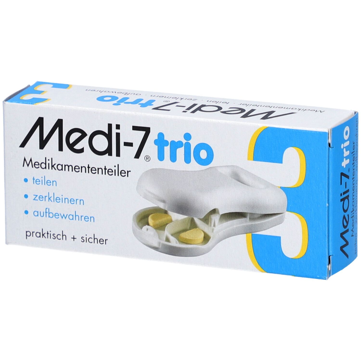 Sahag Medi-7 Trio diviseur de comprimés blanc