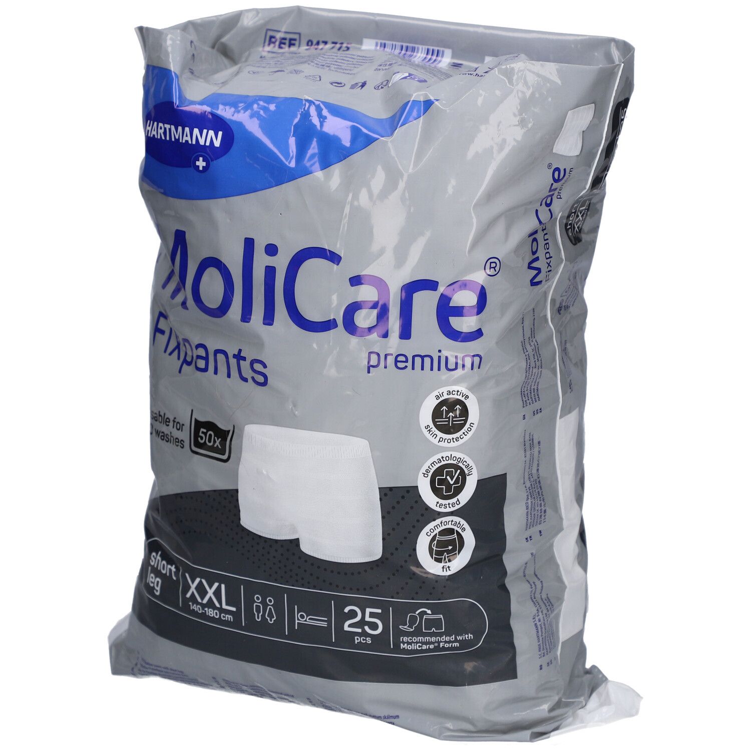 MoliCare Fixpants in Verpackung. Marke Hartmann. Größe XXL. 25 Stück. Kurzbein. Wiederverwendbar bis 50x.