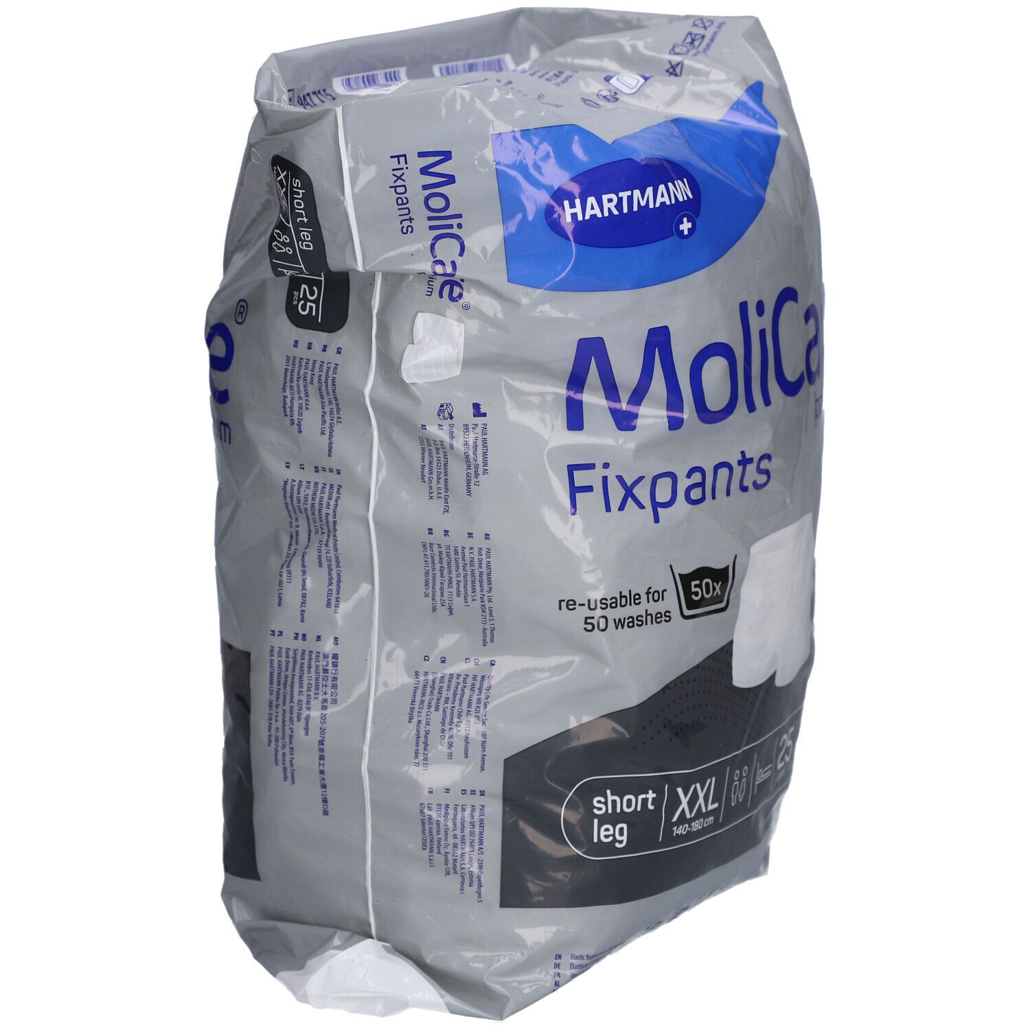 MoliCare Fixpants in Verpackung. Marke Hartmann. Größe XXL. 25 Stück. Kurzbein. Wiederverwendbar bis 50x.