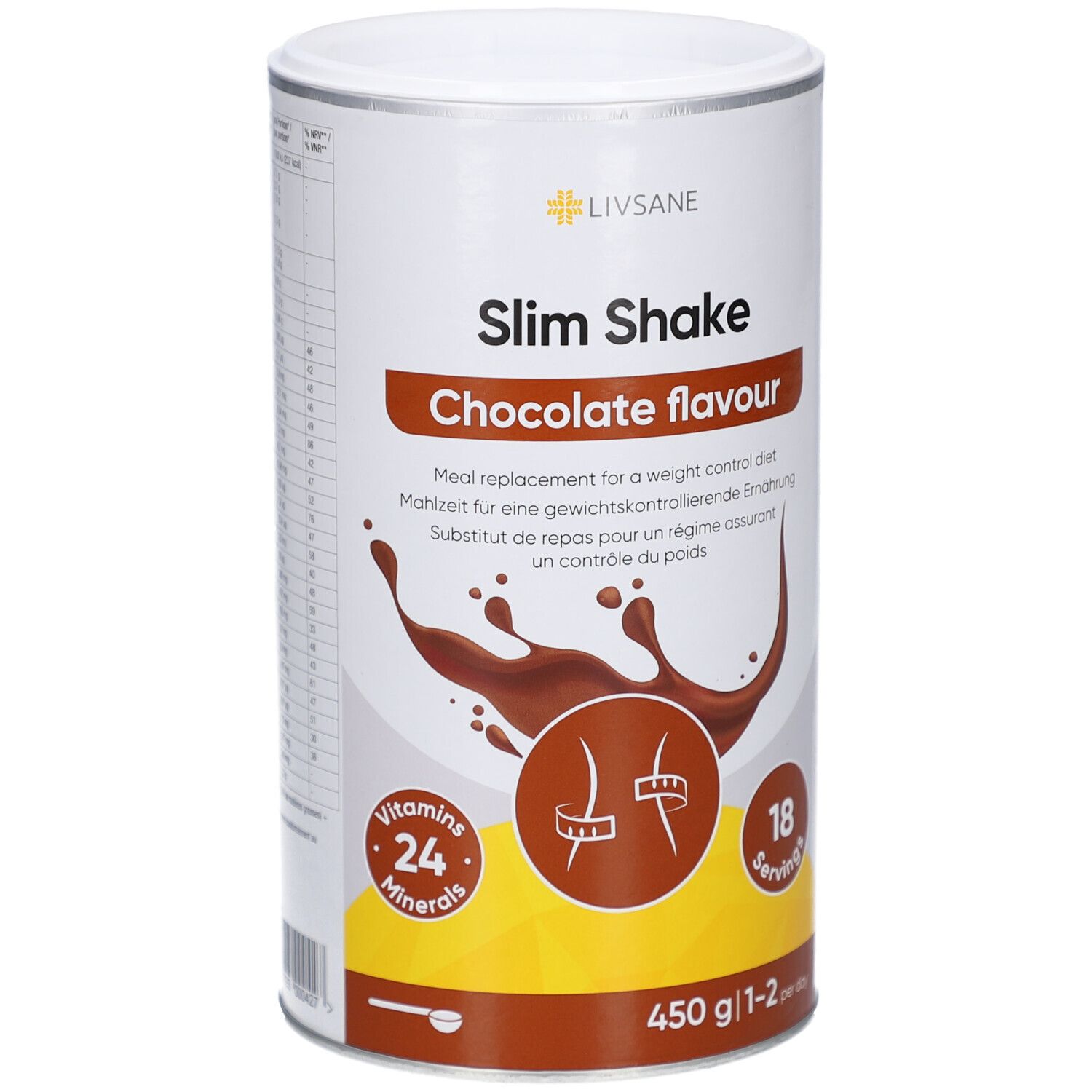 Livsane Slim Shake Schoko Geschmack 450 g Puder