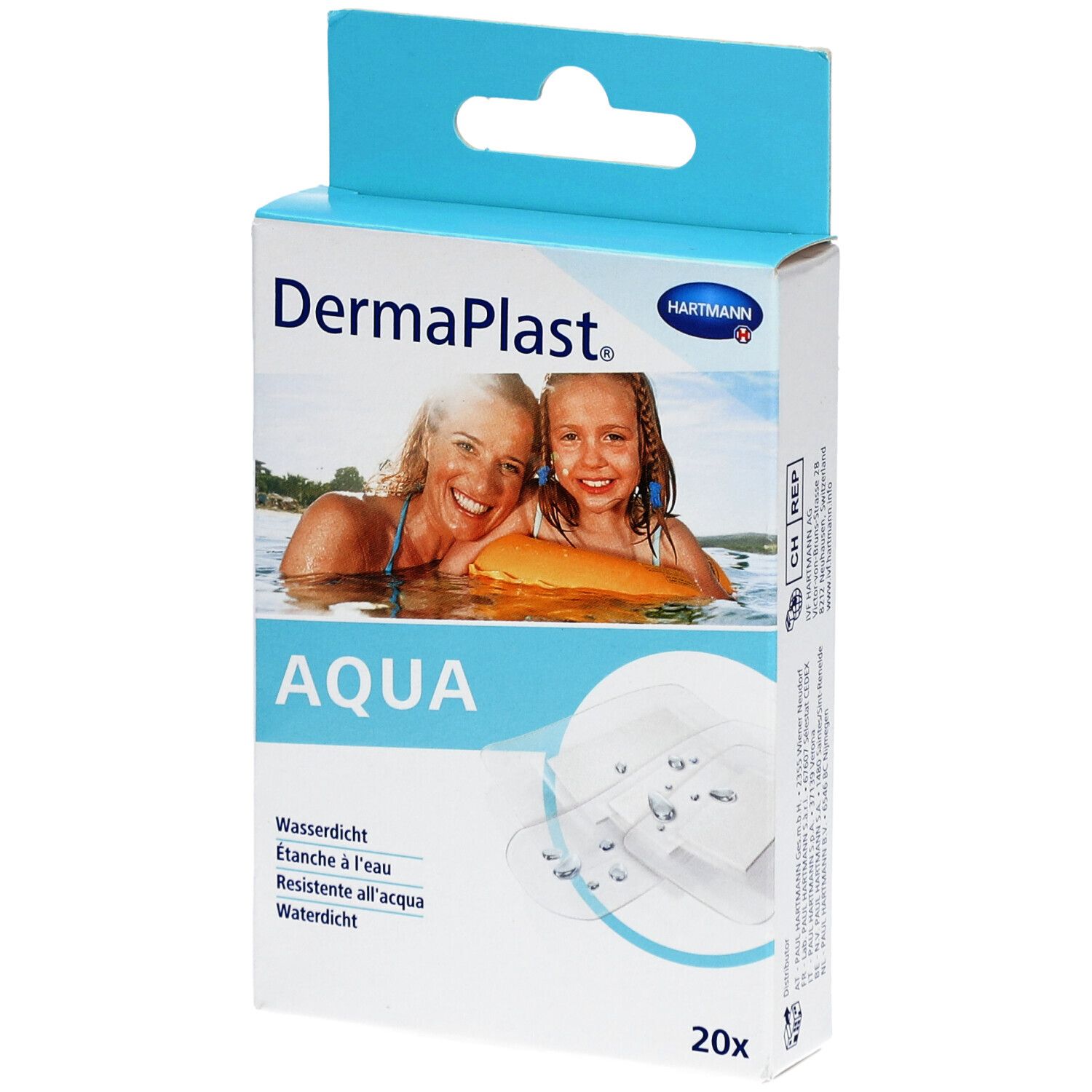 Hartmann DermaPlast® Aqua - Pansements adésifs étanches à l'eau - 3 tailles