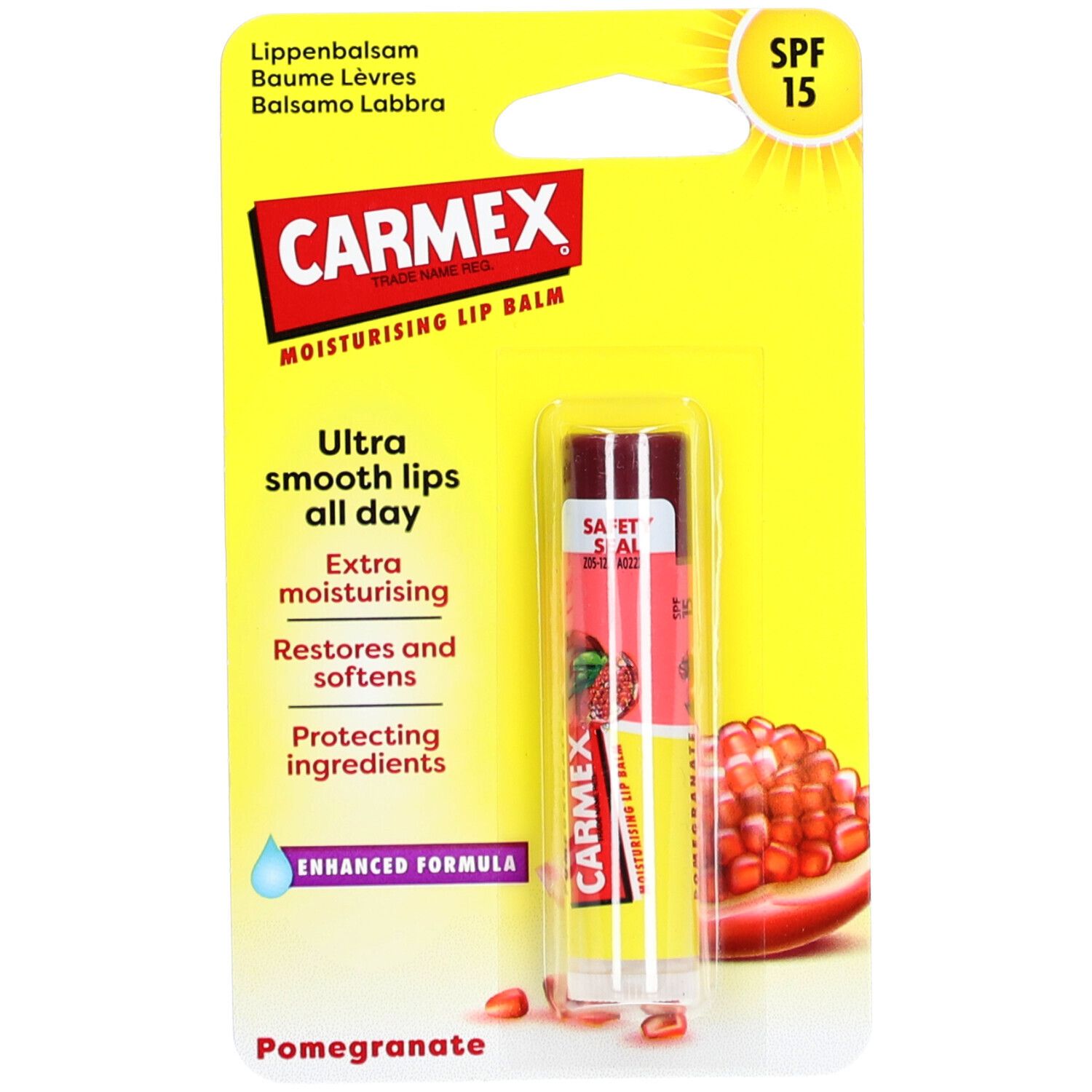 Carmex Baume à Lèvres Grenade Spf15