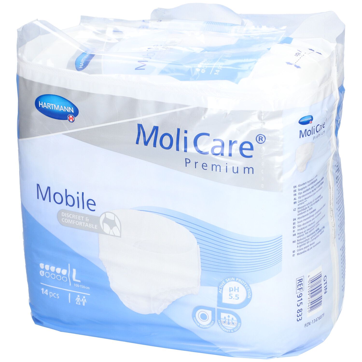 Hartmann Molicare® Premium Mobile - Sous-vêtements d'incontinence Taille L - 6 gouttes