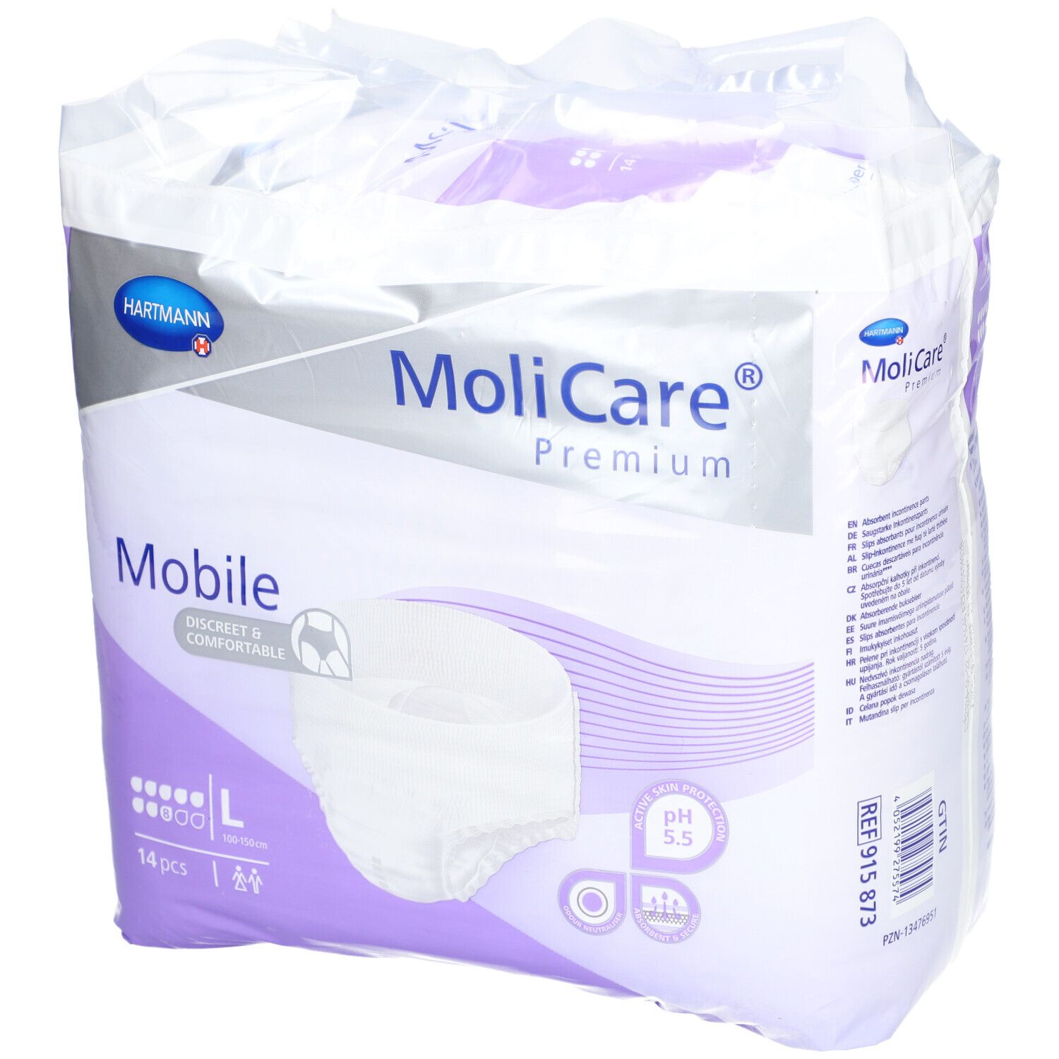 Hartmann Molicare® Premium Mobile - Sous-vêtements d'incontinence Taille L - 8 gouttes