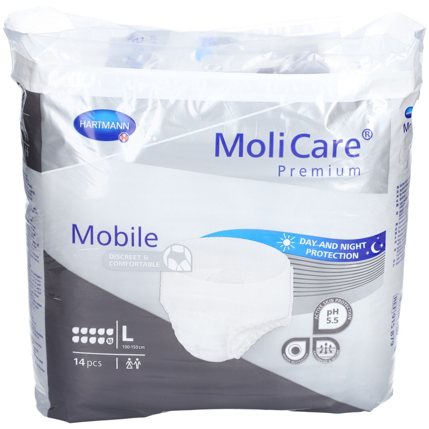Hartmann Molicare® Premium Mobile - Sous-vêtements d'incontinence Taille L - 10 gouttes