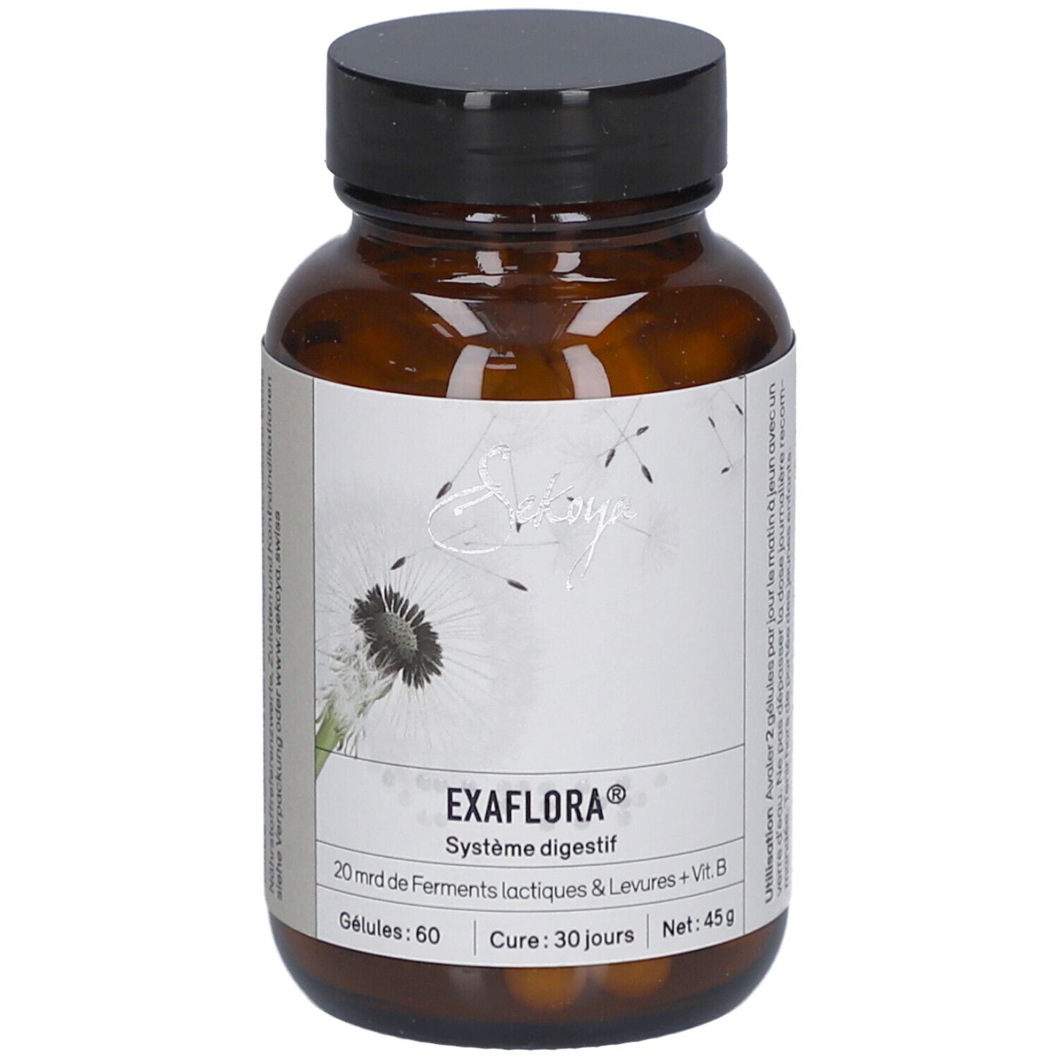 Sekoya Swiss - Exaflora | Natürliche Präbiotika & Probiotika mit 20 Milliarden Bakterien