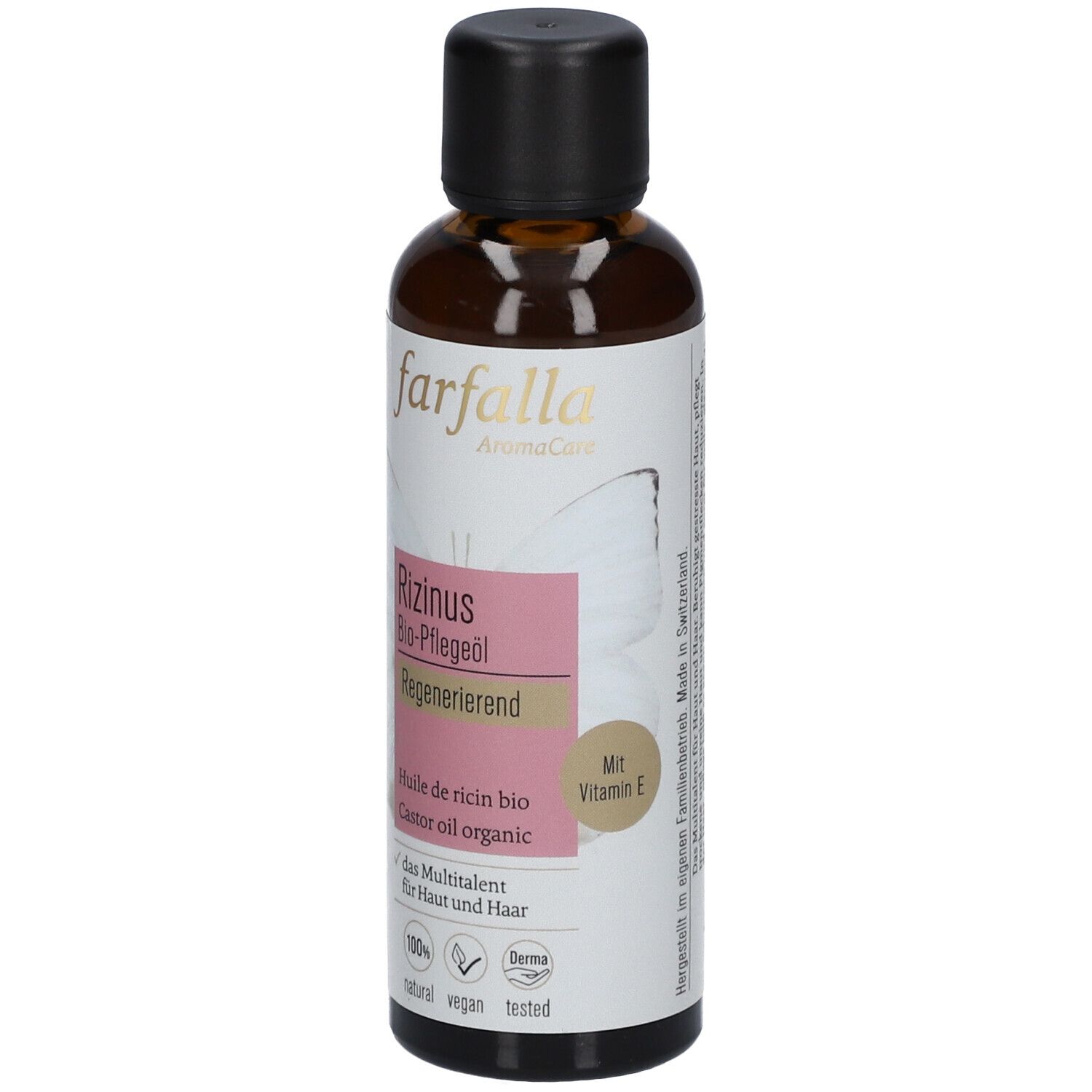 farfalla Rizinus Bio-Körperöl Haaröl Regeneration 75 ml - Shop Apotheke
