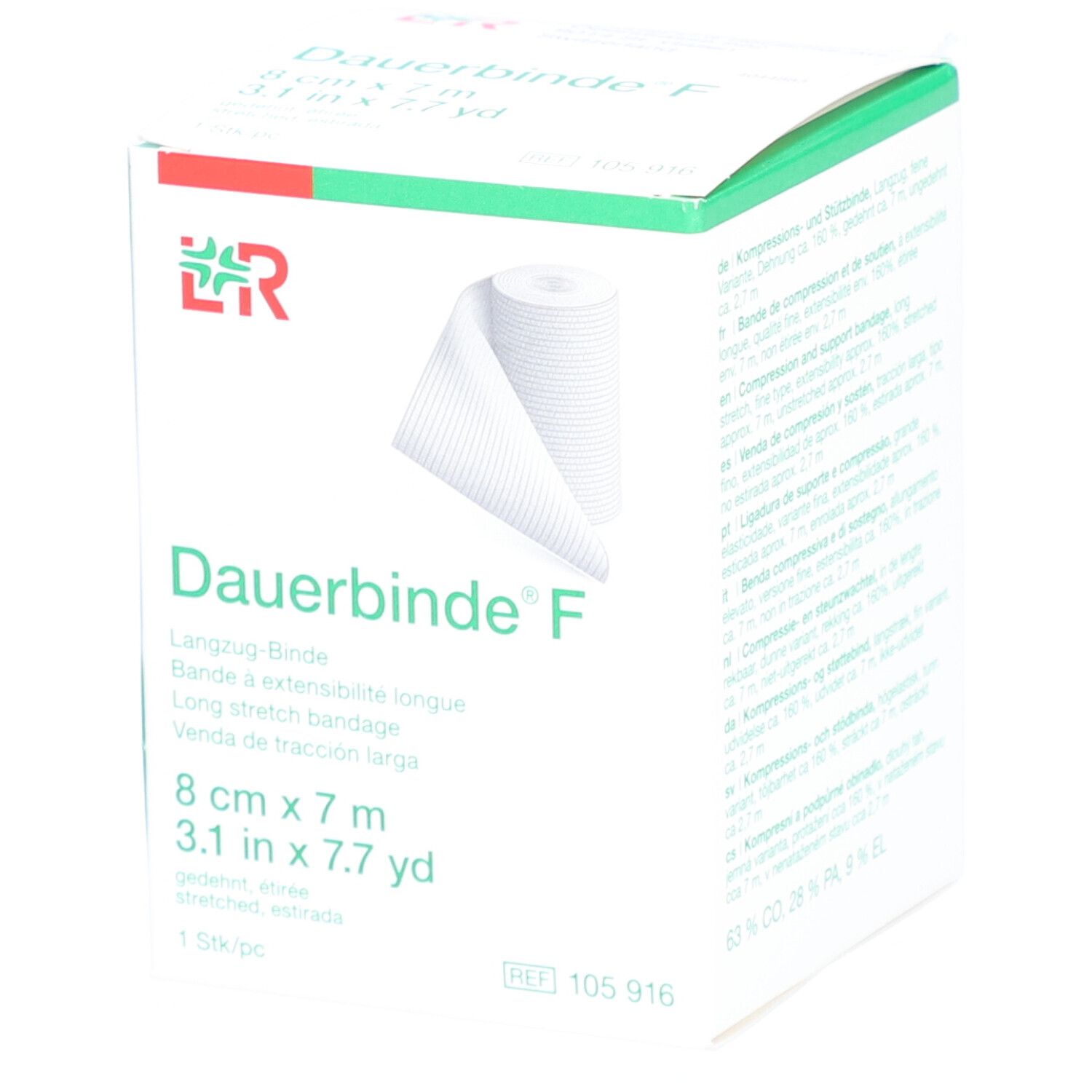 L&R Dauerbinde® F 8cmx7m