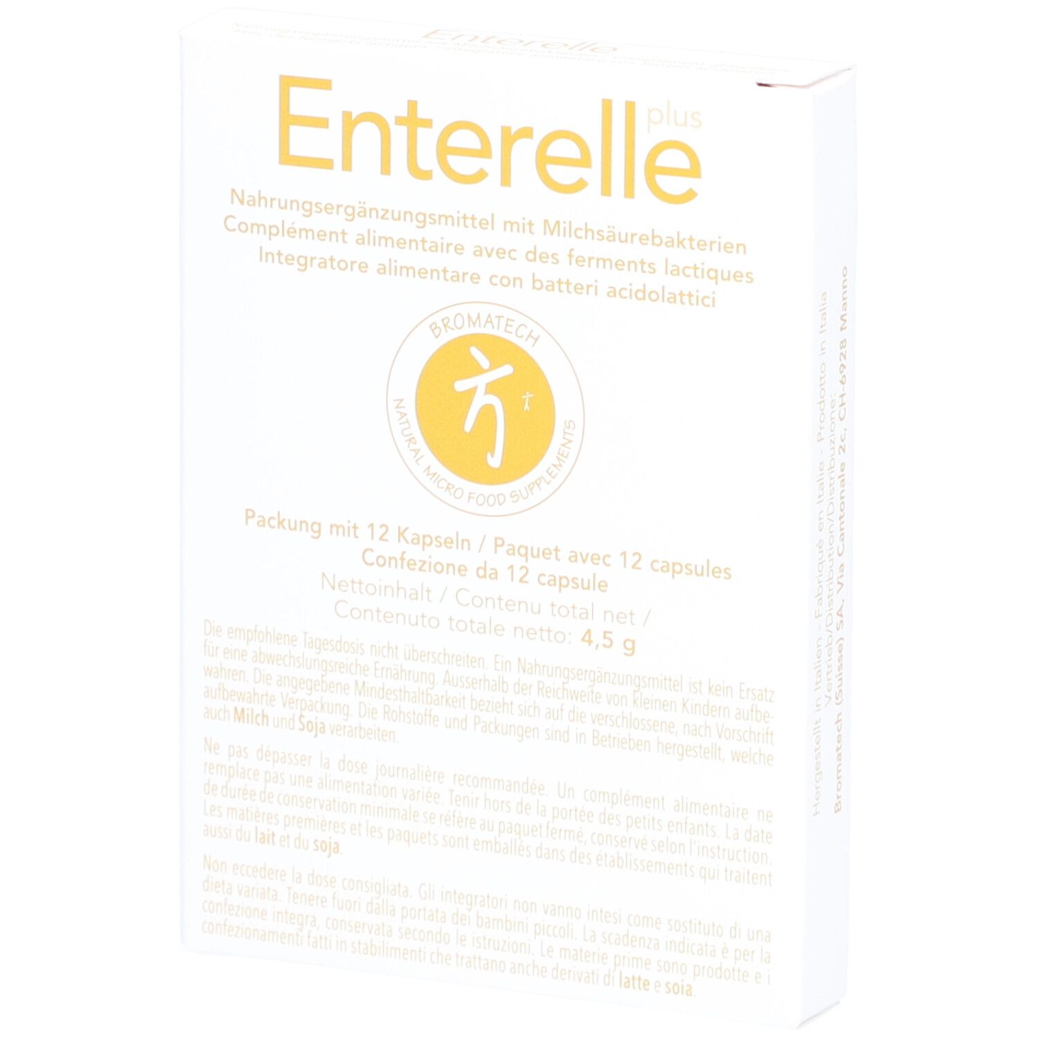 Bromatech Enterelle Plus - Complément alimentaire avec des ferments lactiques