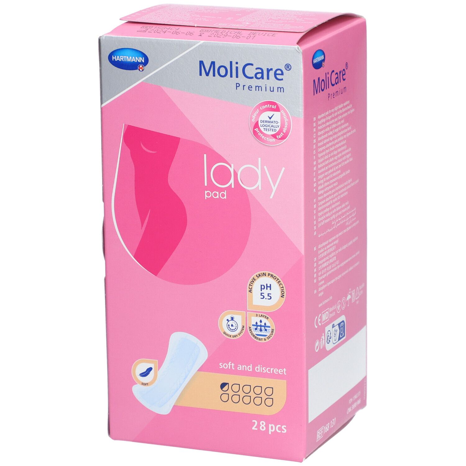 Hartmann Molicare® Premium Lady Pad - Protection absorbantes pour fuites urinaires - légères - 0,5 gouttes