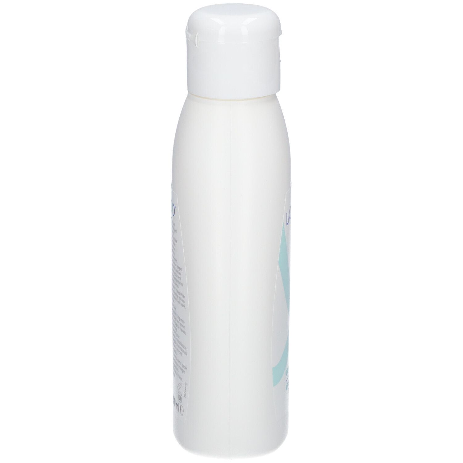 Weißliche Flasche mit Klappverschluss. Seitenansicht. Keine weiteren Details erkennbar.
