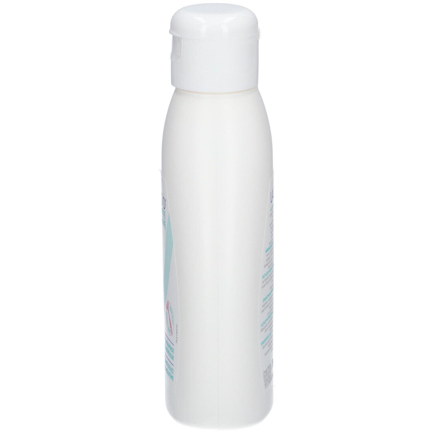 Weißliche Flasche mit Klappverschluss. Seitenansicht. Keine weiteren Details erkennbar.