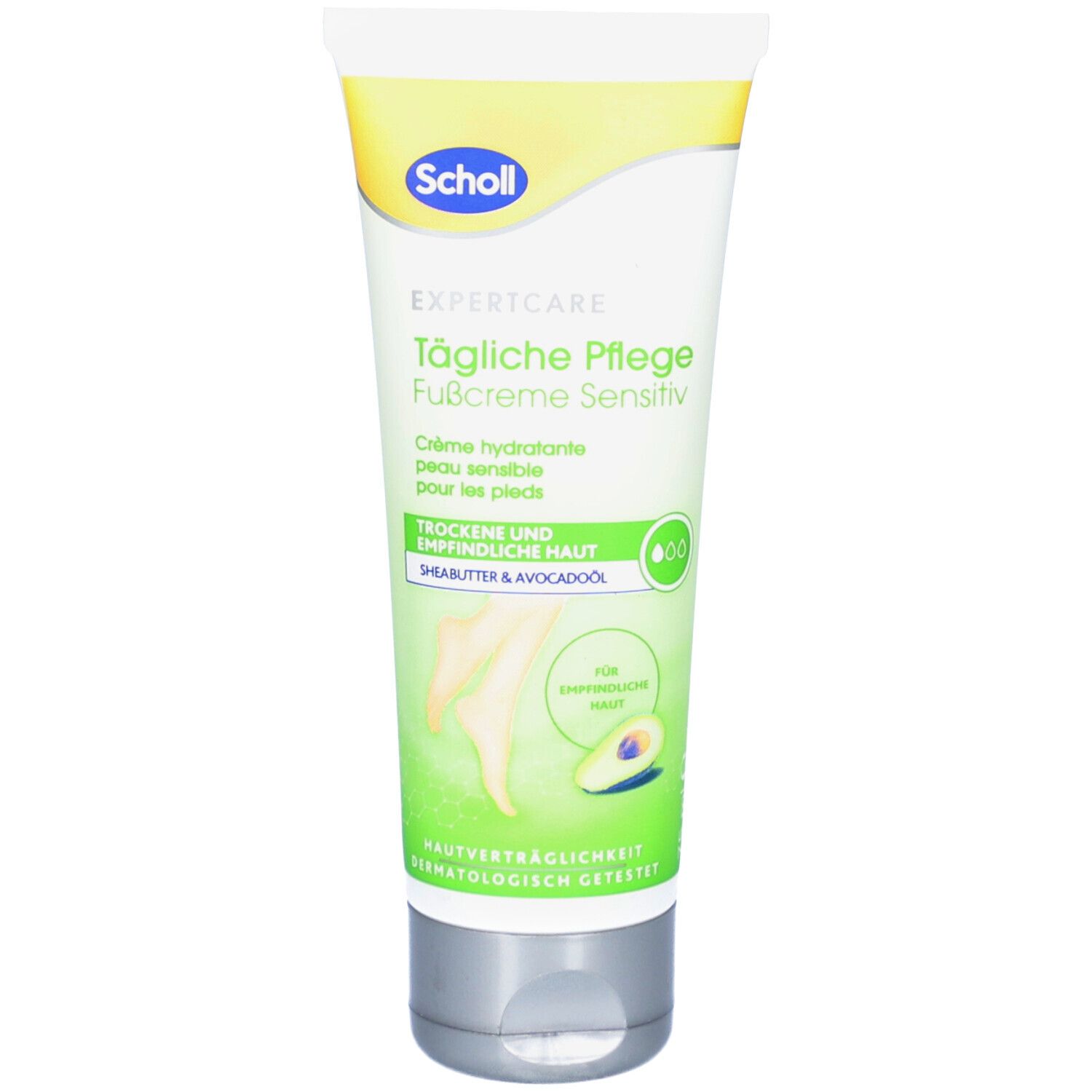 Scholl Tägliche Pflege Fusscreme Sensitiv Tb 75 ml Creme