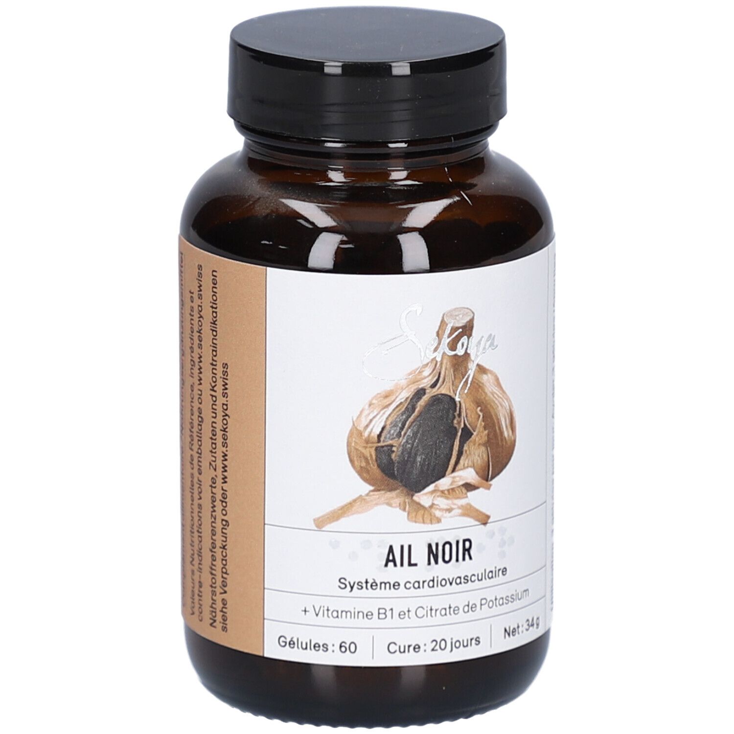 Sekoya Swiss - Schwarzer Knoblauch | Unterstützung bei Bluthochdruck
