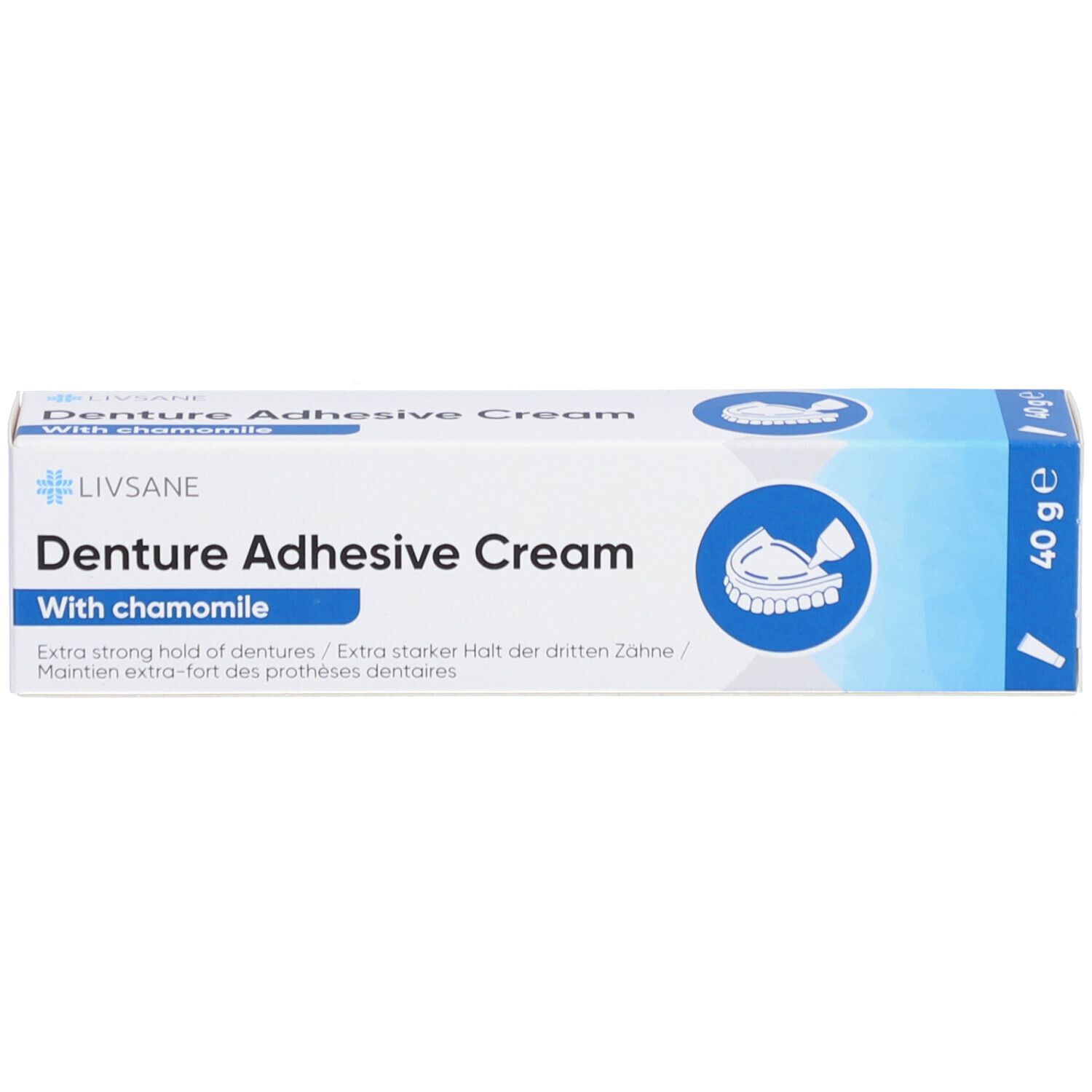 LIVSANE Haftcreme mit Kamille, 40g.