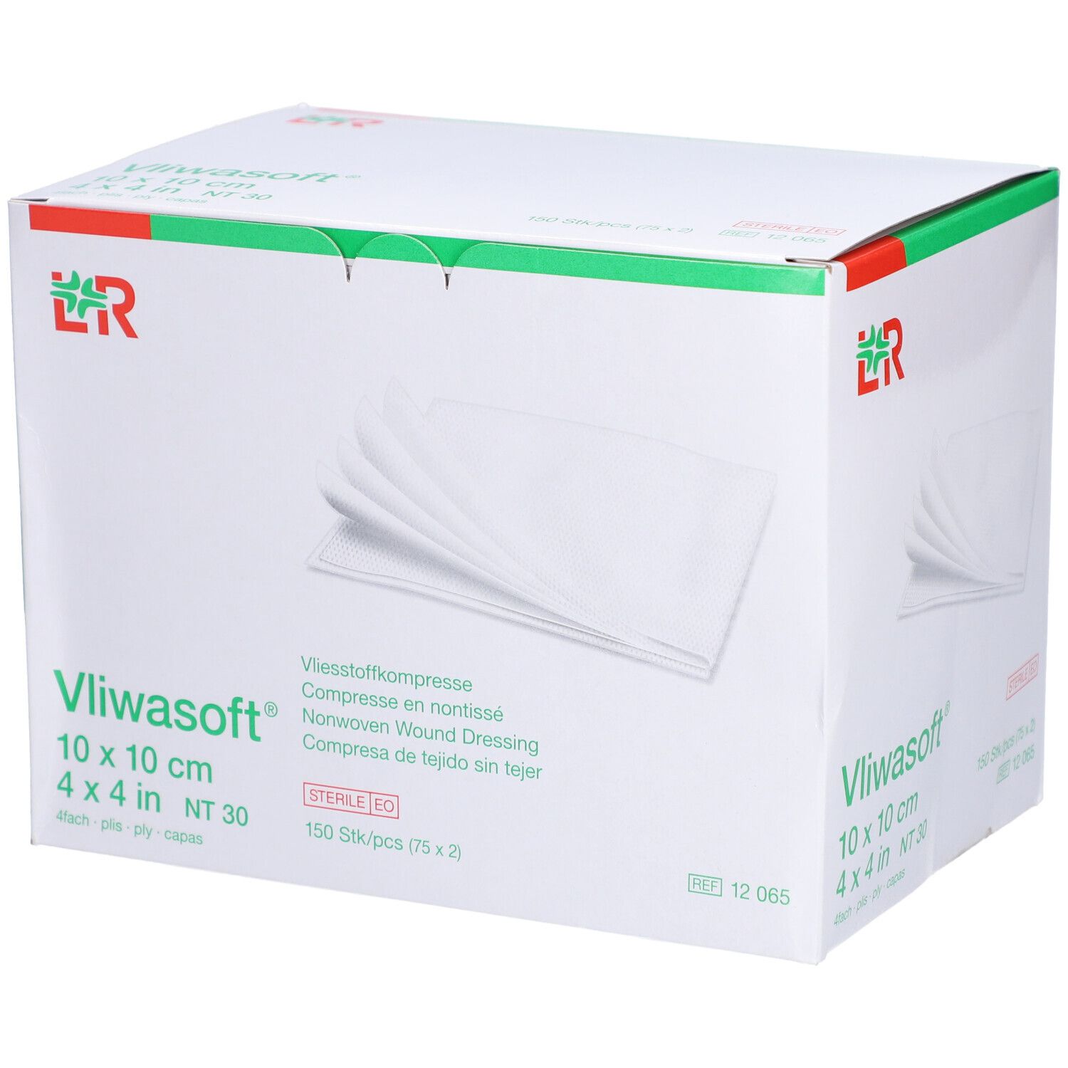 L&R Vliwasoft® Compresse en nontissé 10 x 10 cm