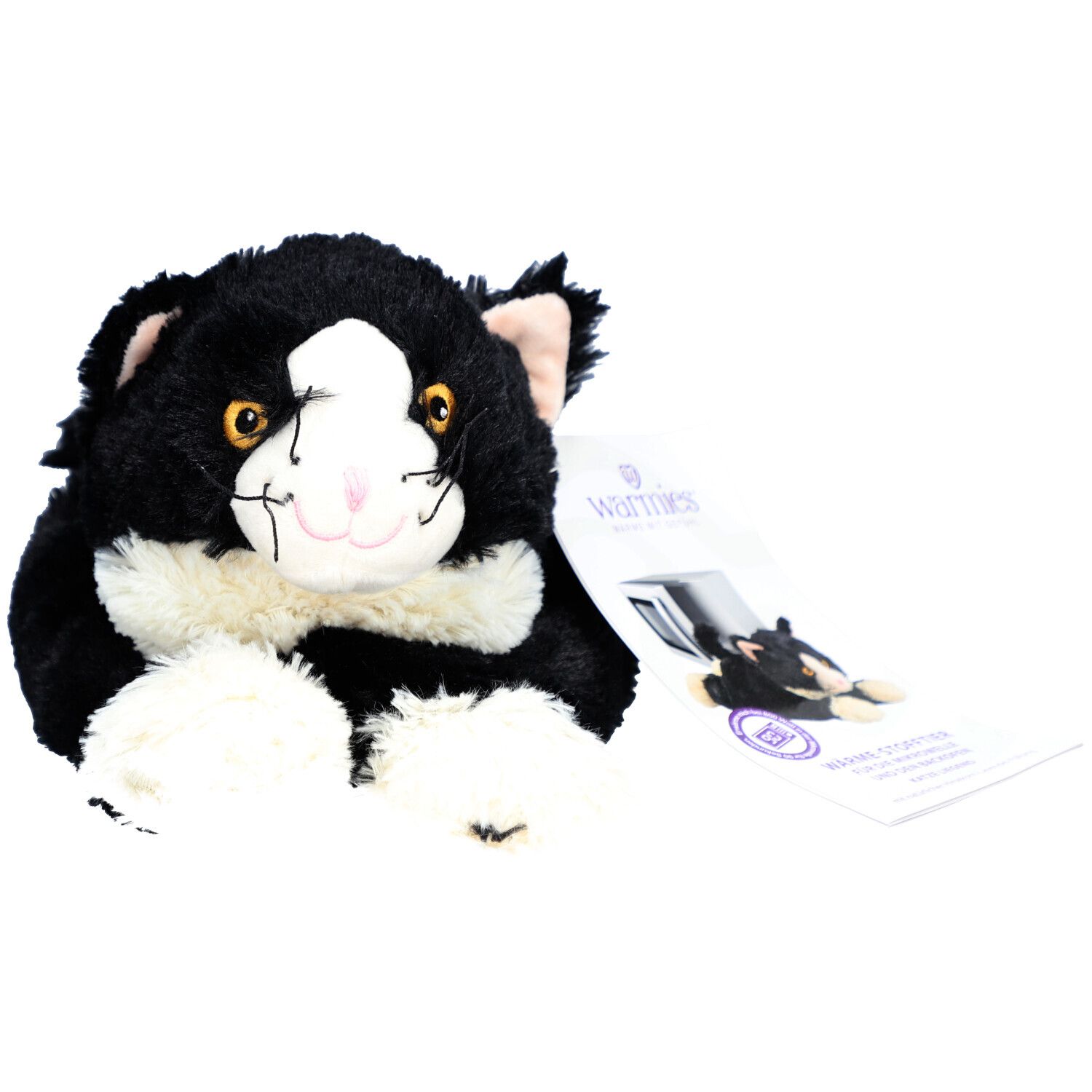 Warmies Chat en Peluche Chauffante 26 cm gris foncé