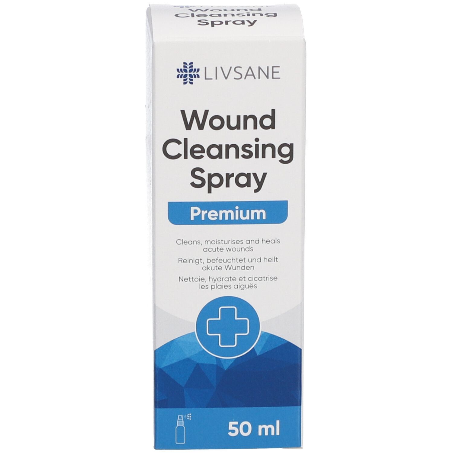 LIVSANE Wundreinigungsspray Premium, 50 ml.