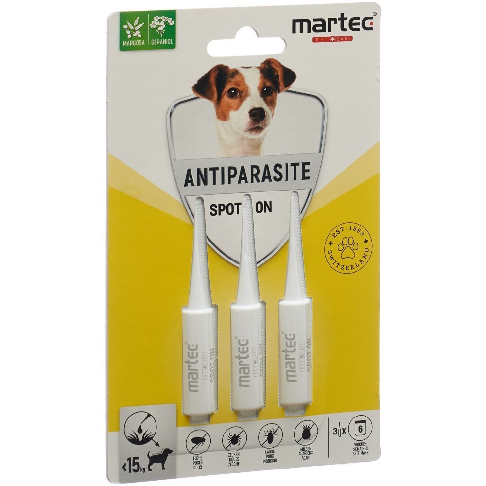 martec PET CARE Spot on Antiparasite für Hunde < 15 kg