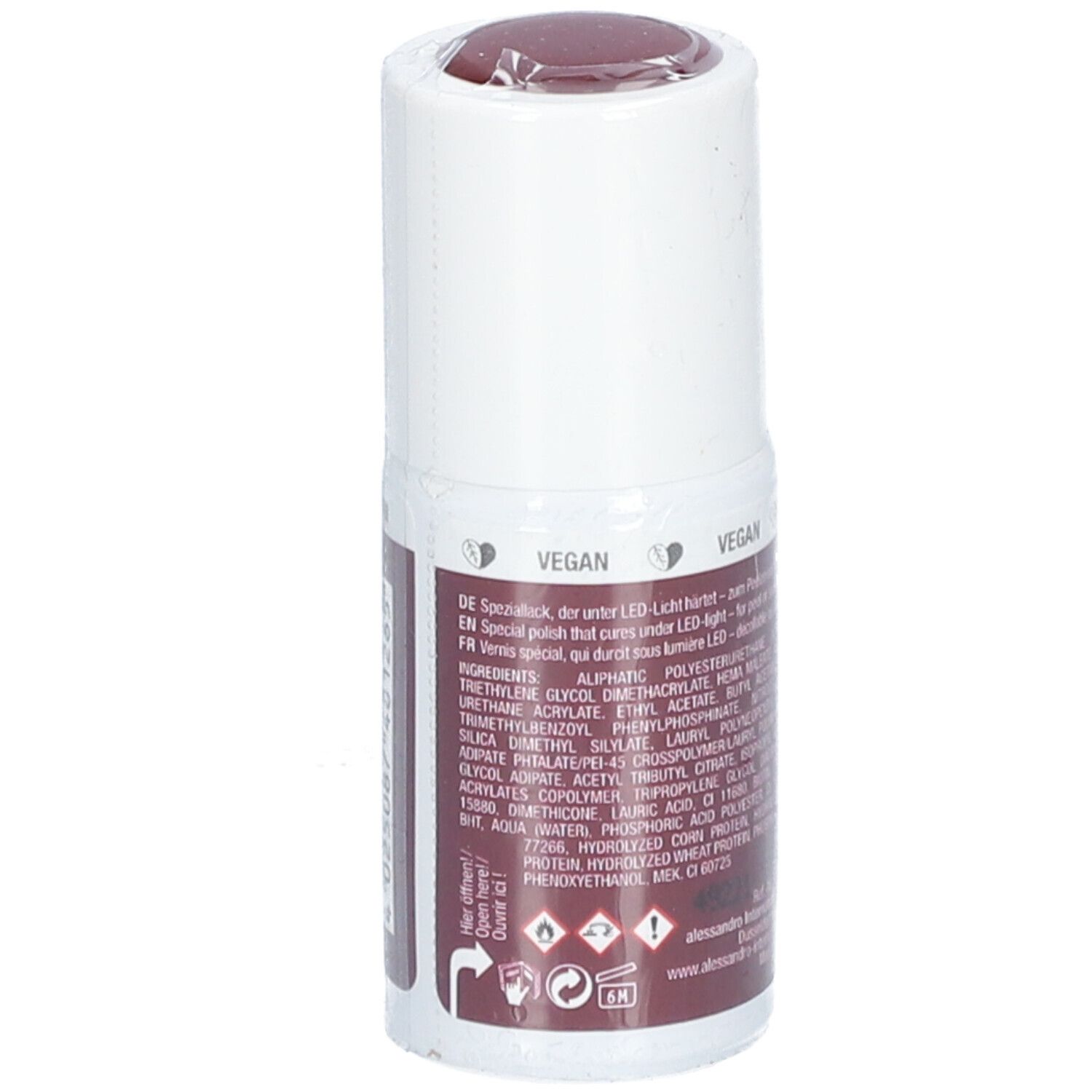 Alessandro International StripLac Peel or Soak 8 ml - 126 velvet red