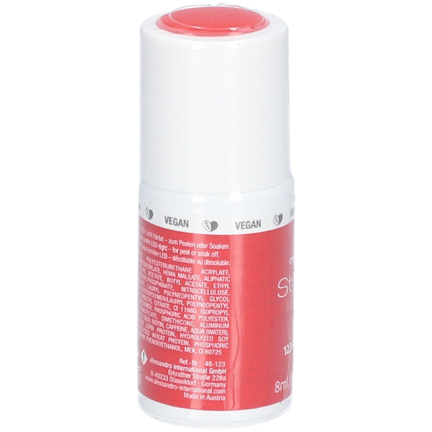 Alessandro International StripLac Peel or Soak 8 ml - 123 ruby red