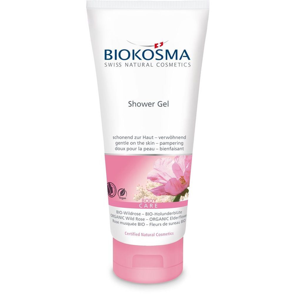 Biokosma Gel douche Rose musquée et fleur de sureau bio