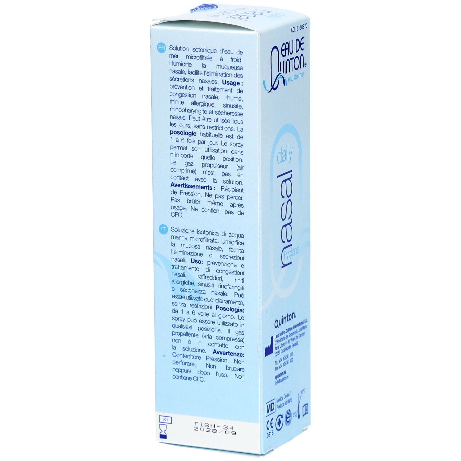 Rückseite der Schachtel mit Text in mehreren Sprachen. Produktinformationen und Anwendungshinweise.