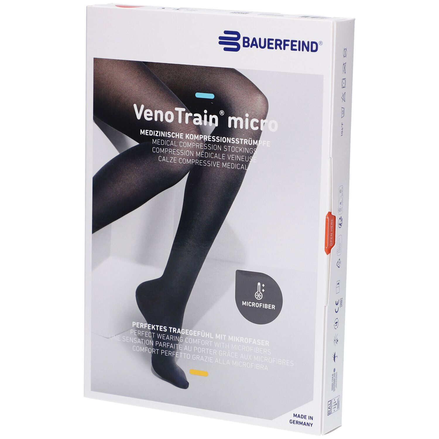 Bauerfeind VenoTrain micro strumpf creme - Medizinische Kompressionsstrümpfe - AG Ccl2 Größe M normal/kurz Fuß geschlossen