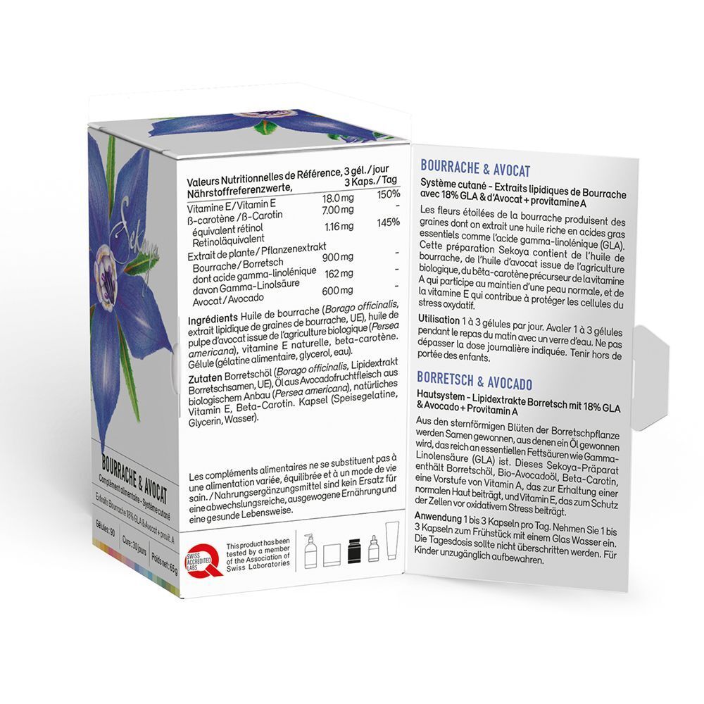 Sekoya Swiss Borretsch & Avocado Hautpflege-Komplex