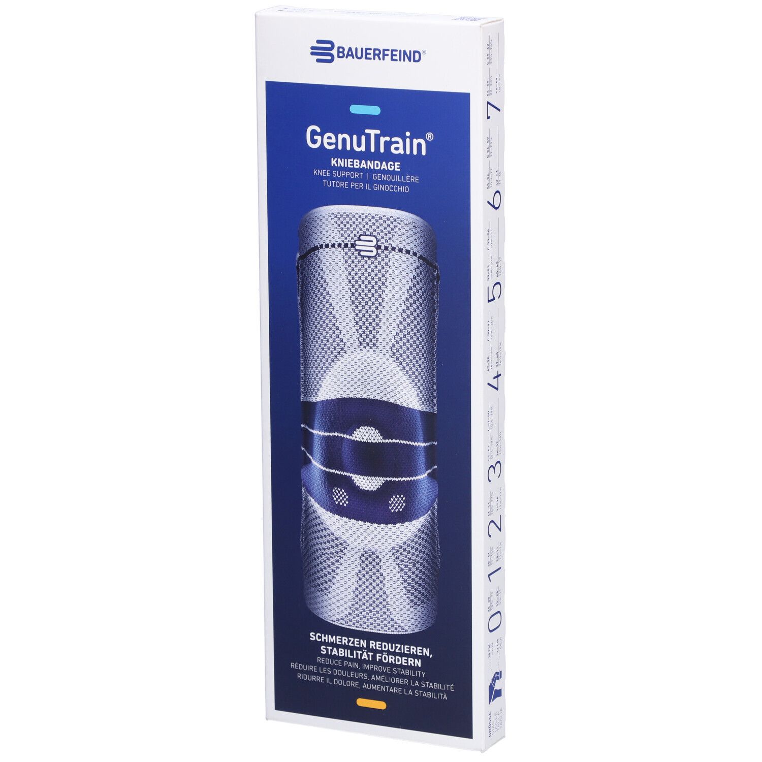 Bauerfeind® GenuTrain Genouillère active, rotulienne et ligamentaire Taille 1 Titan