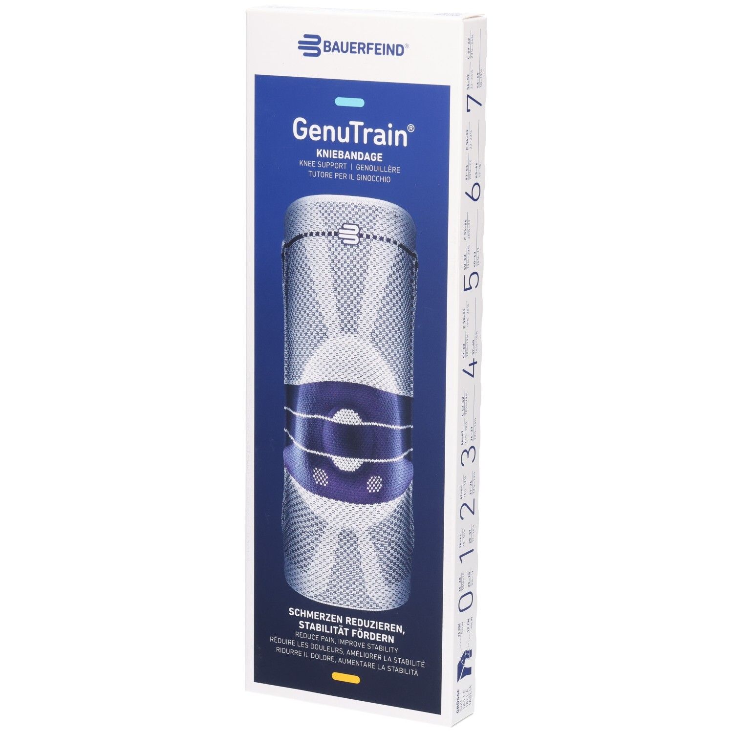 Bauerfeind GenuTrain Aktivband Gr1 Sil tit
