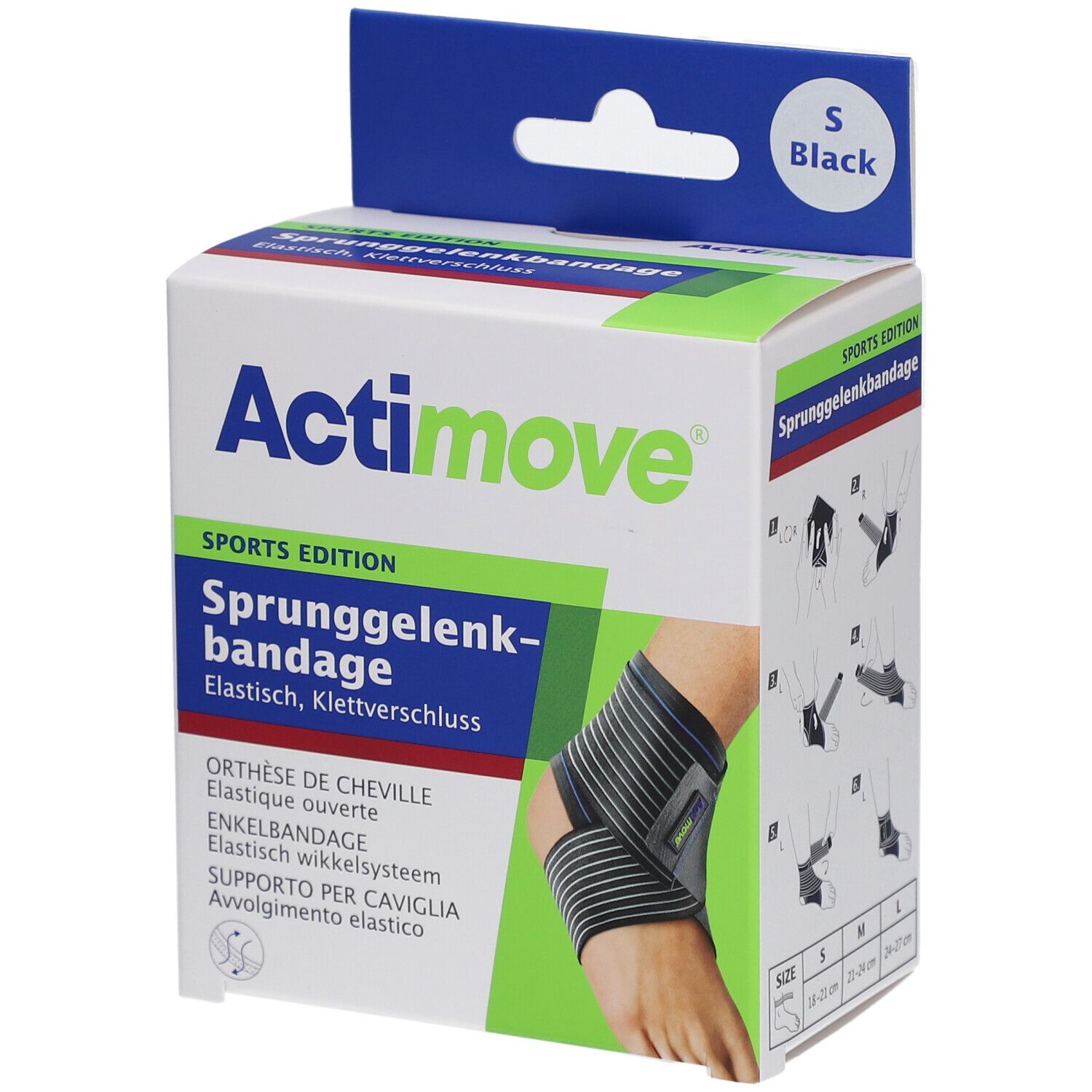 Actimove Sport Sprunggelenkbandage S 1 St Bandage(s)