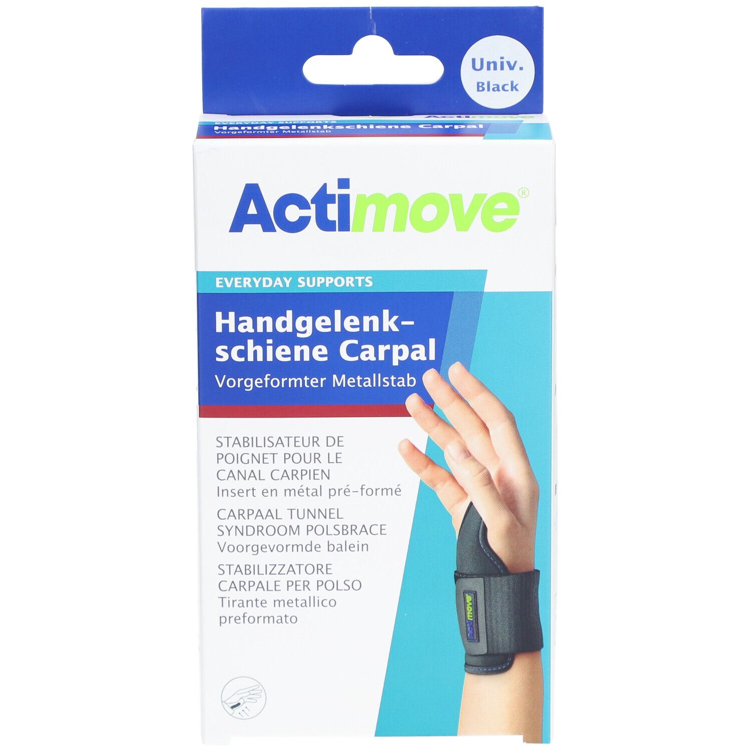 Handgelenkbandage Carpal, Marke: Actimove, Universalgröße, schwarz