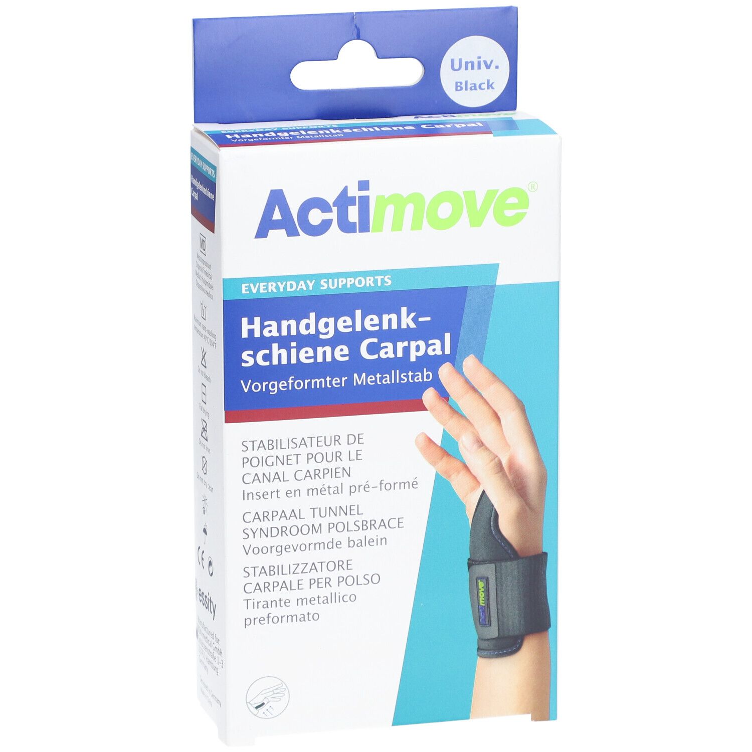 Handgelenkbandage Carpal, Marke: Actimove, Universalgröße, schwarz