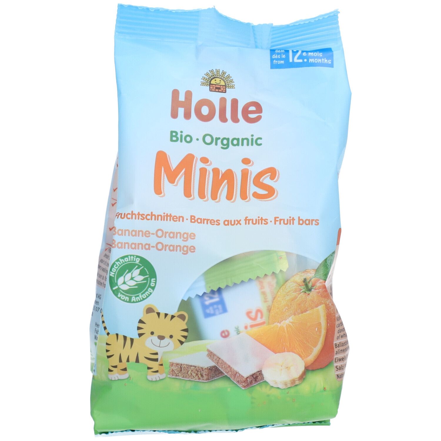 HOLLE Minis Fruchtriegel Banane-Orange bio