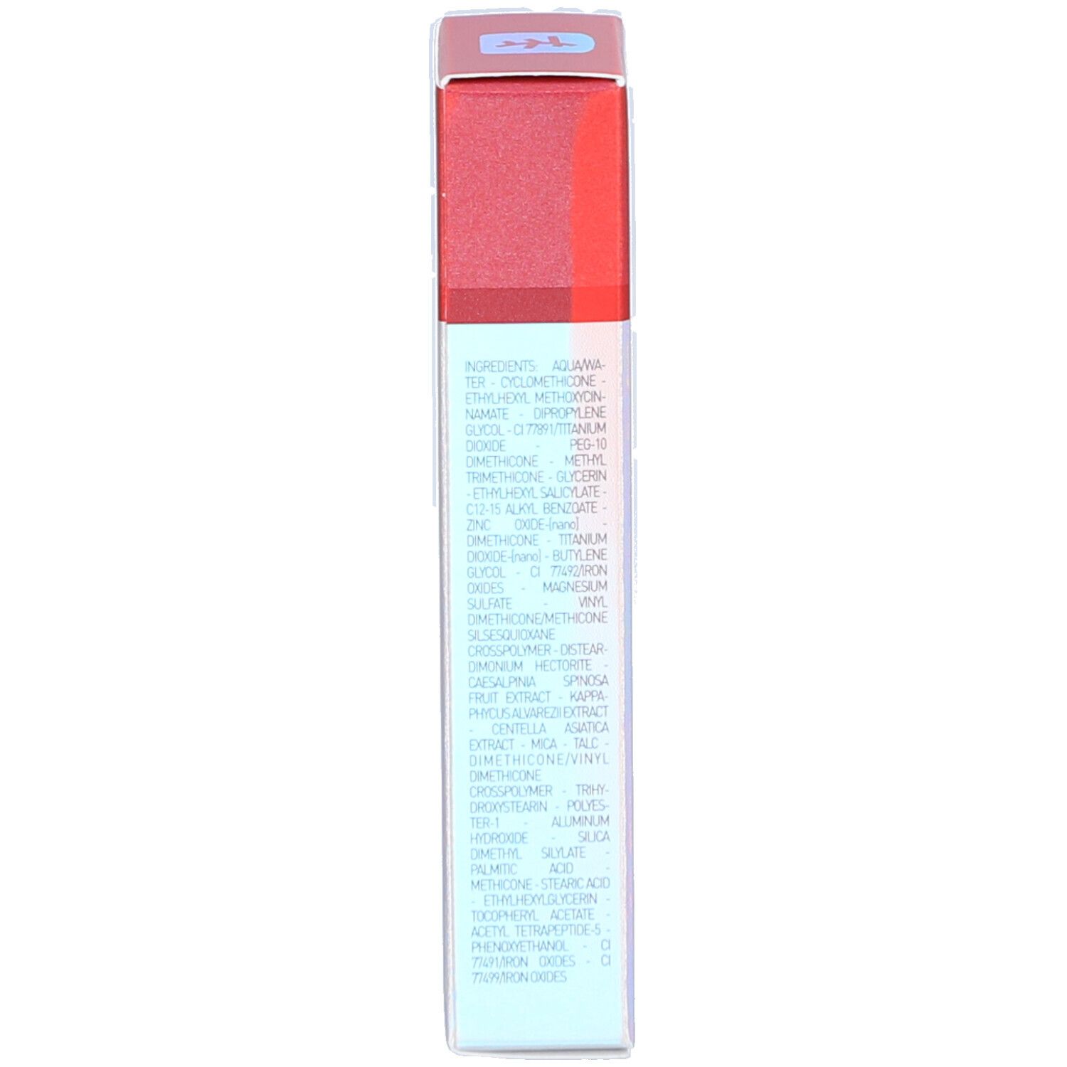 Seitenansicht der Erborian CC Eye Verpackung mit Inhaltsstoffen.
