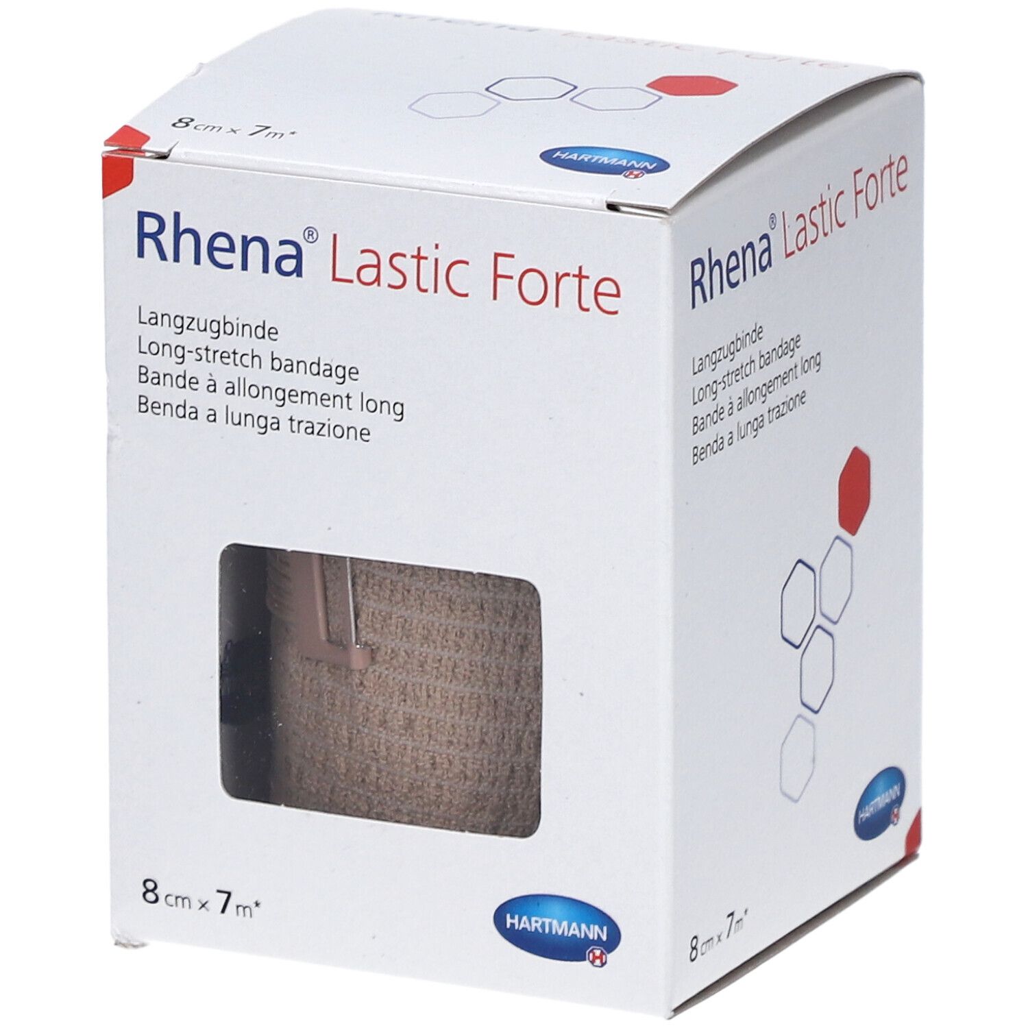 Hartmann Rhena® Lastic Forte Bande à allongement long 8 cm x 7 m marron